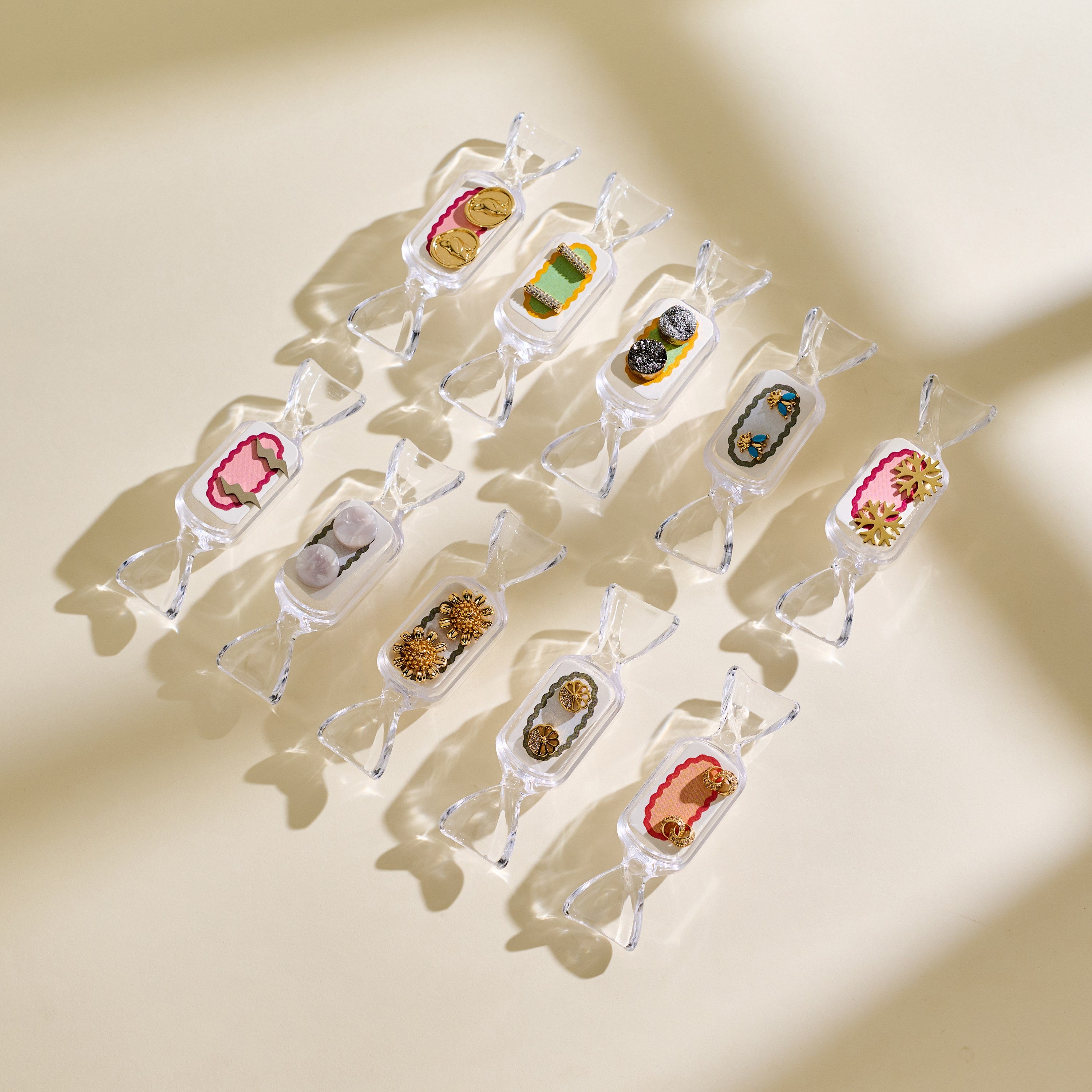 Candy Flavored Mystery Earrings: Surprise in a Candy Box! 10pairs in 1 bag