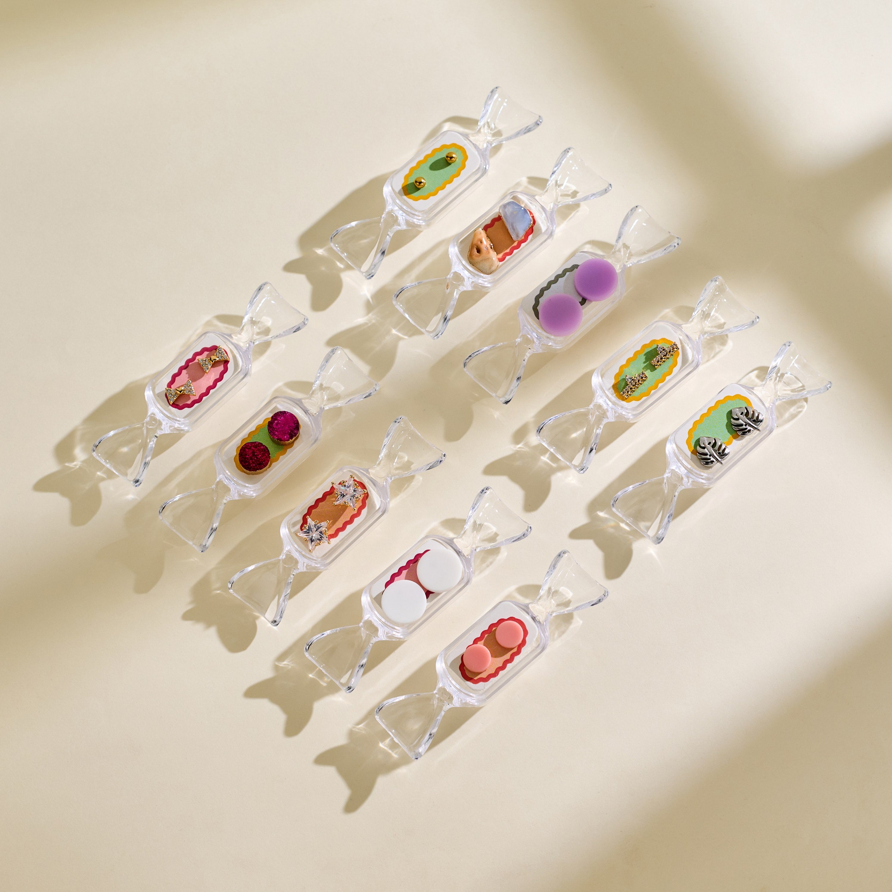Candy Flavored Mystery Earrings: Surprise in a Candy Box! 10pairs in 1 bag