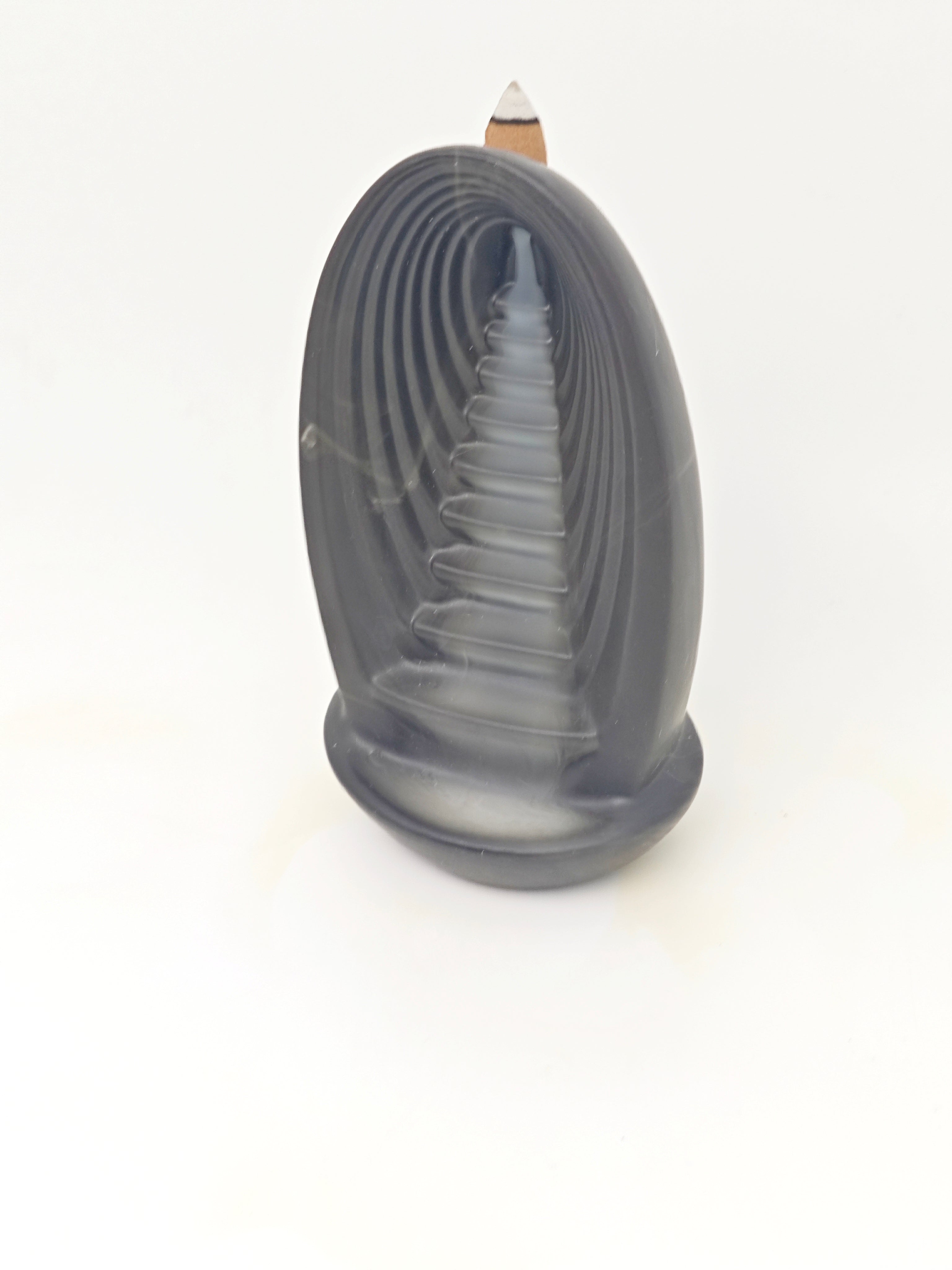 Ceramic Reflux Incense Burner - Decorative Incense Burner Biblo - Ladder Climbing steps Geometry Vertical Tier 17cm BIB-22 - DOMEDBAZAAR