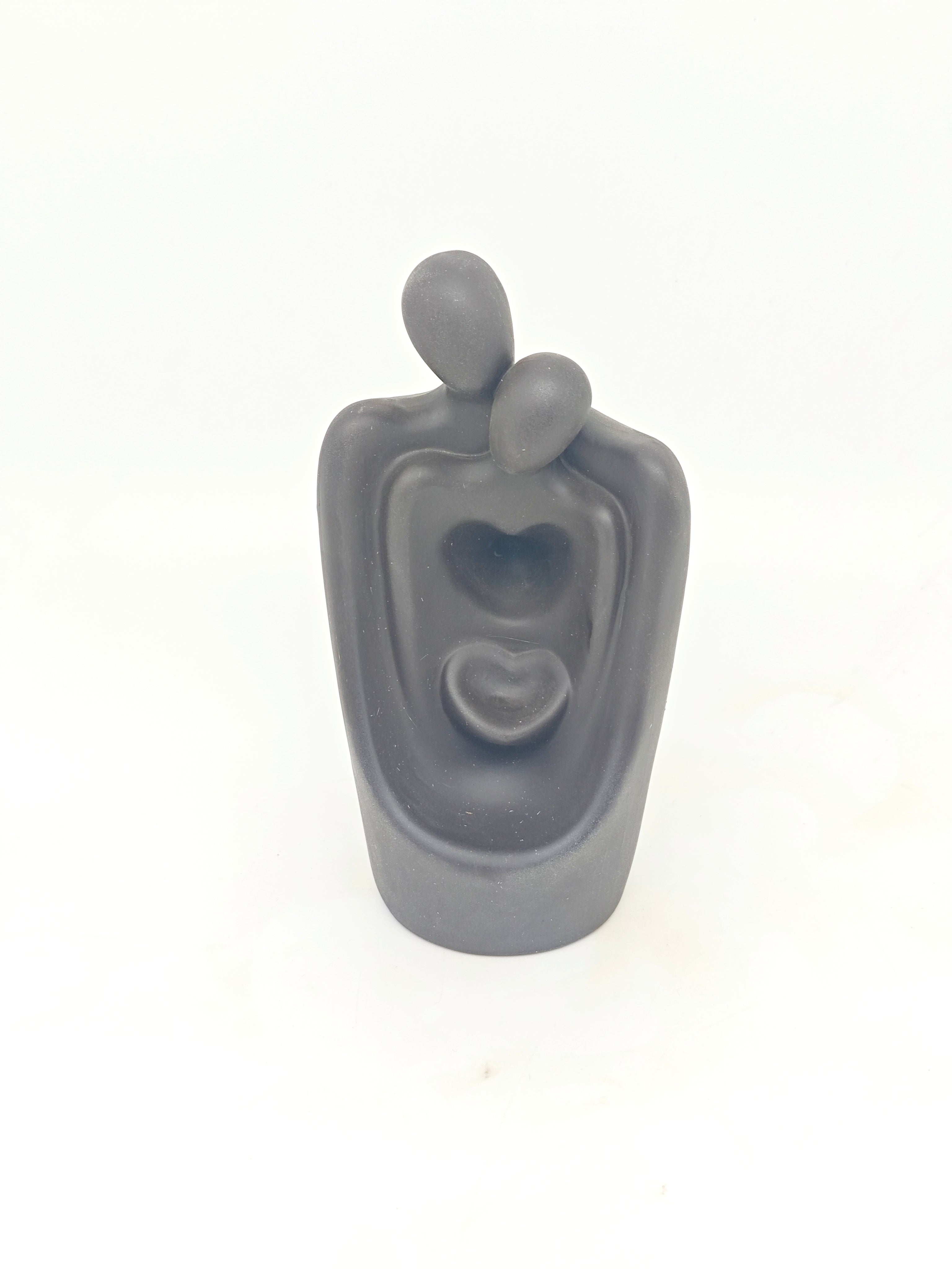 Ceramic Reflux Incense Burner - Decorative Incense Burner Biblo - Embracing with Heart Romance Burner 17cm BIB-32 - DOMEDBAZAAR