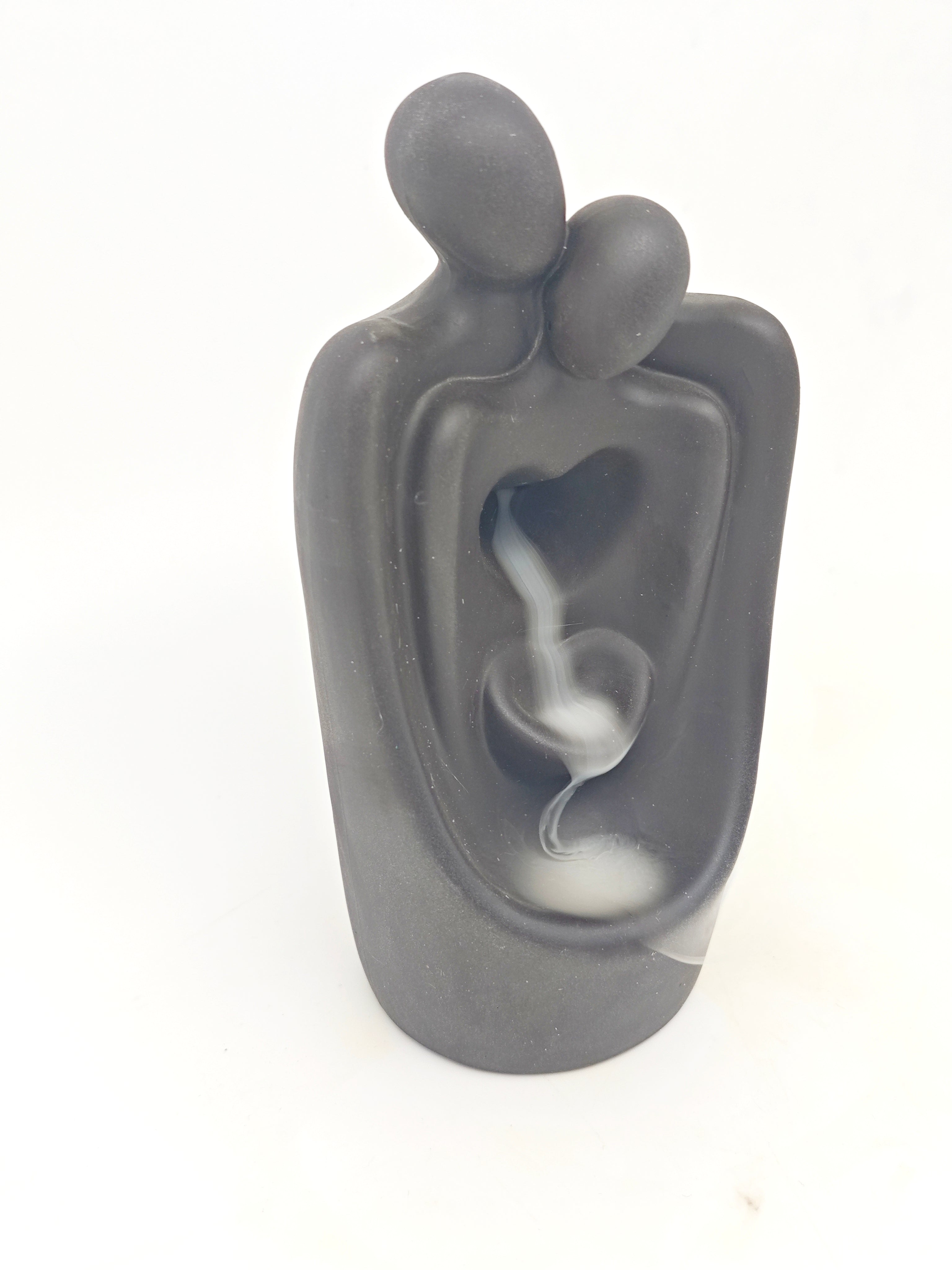 Ceramic Reflux Incense Burner - Decorative Incense Burner Biblo - Embracing with Heart Romance Burner 17cm BIB-32 - DOMEDBAZAAR