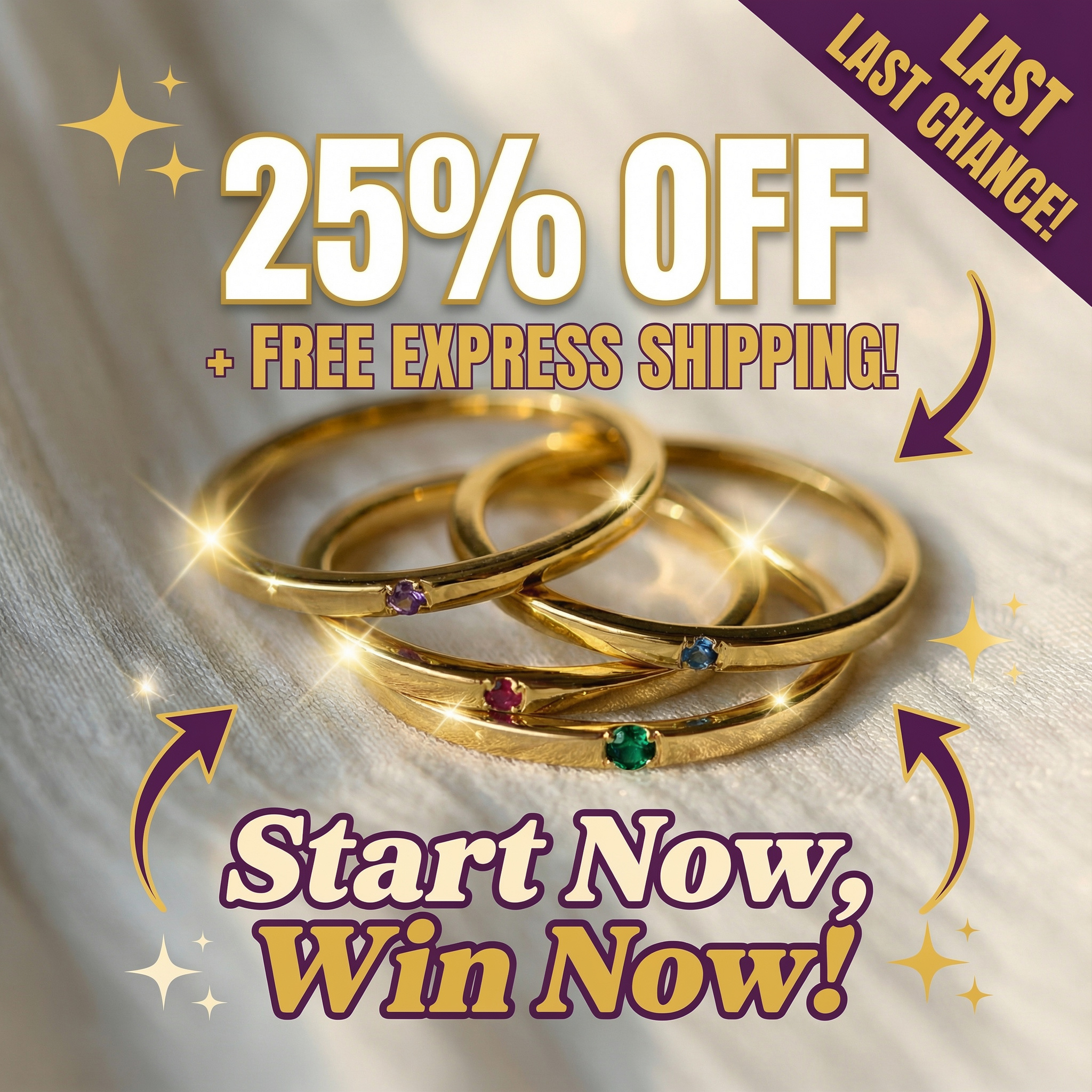 Gemstone Stacking Rings - 84pcs SET for Retailers - Sterling Silver Minimalist Ring with Natural Stone - Dainty Gold-Plated Sterling Silver Rings with High Quality Wooden Box