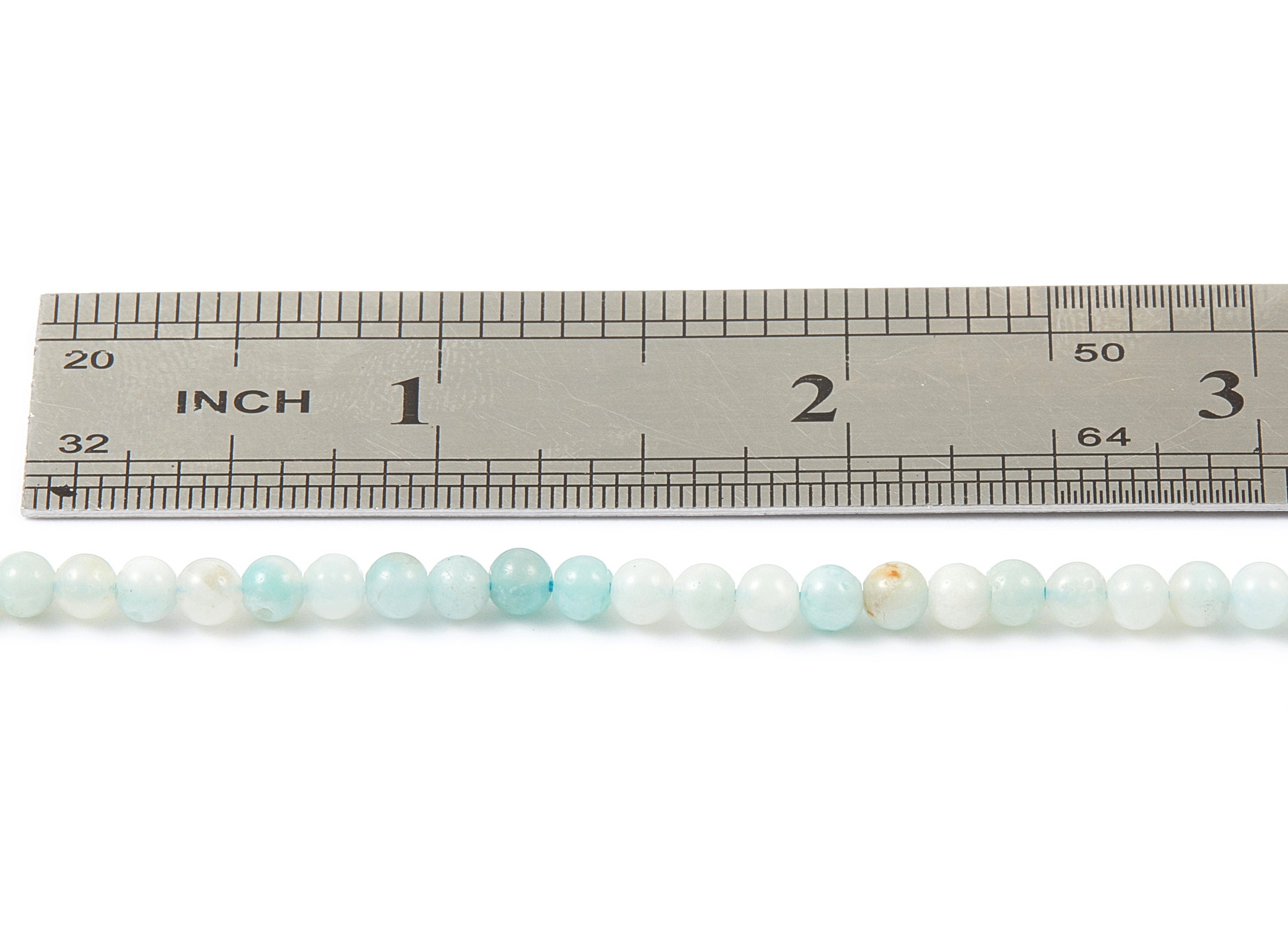 Round Gemstone Beads - China Amazonite Beads - 15.35" /50pcs / 1 strand - 4.1x4.1mm - Gemstone Beads - NS1012L - DOMEDBAZAAR