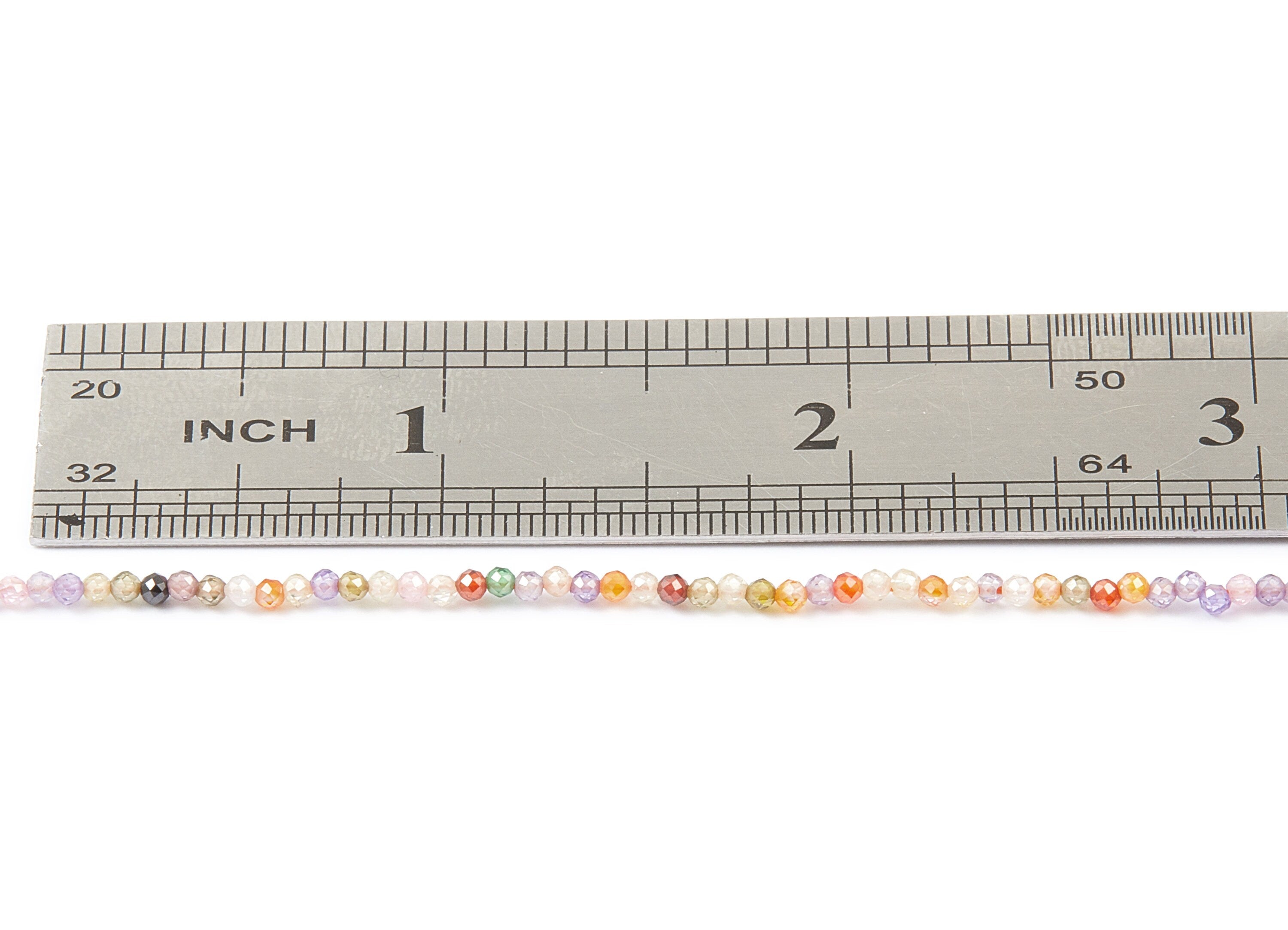 Mix Zircon Round Faceted Beads - Mix Zircon Beads - 15.15" / 219pcs / 1 Strand - 2mm x 2mm - Gemstone Beads - NS1022A - DOMEDBAZAAR