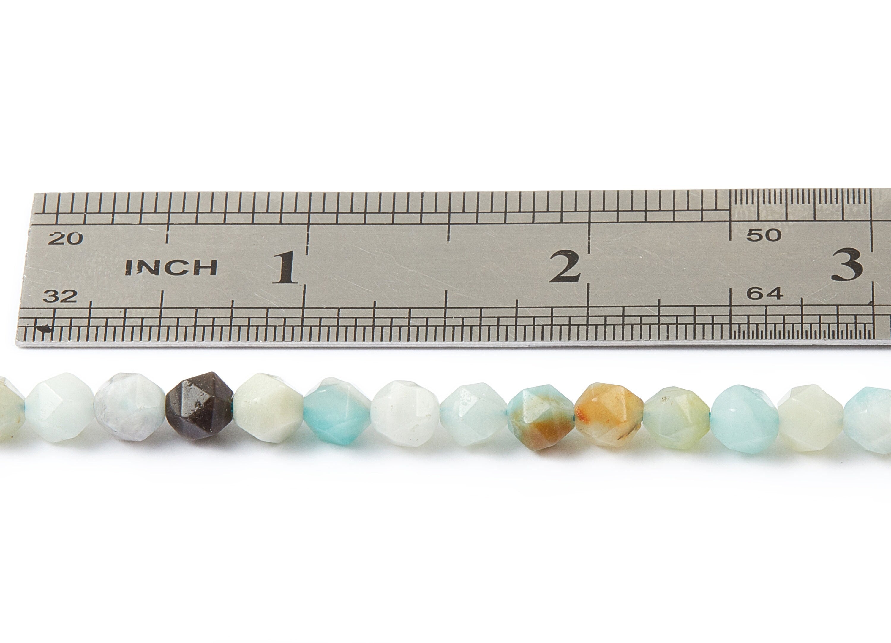 Pentagon/Hexagon Gemstone Beads - China Amazonite Beads - 15.5" /66pcs/ 1 strand - 6x6mm - Gemstone Beads - NS1012N - DOMEDBAZAAR