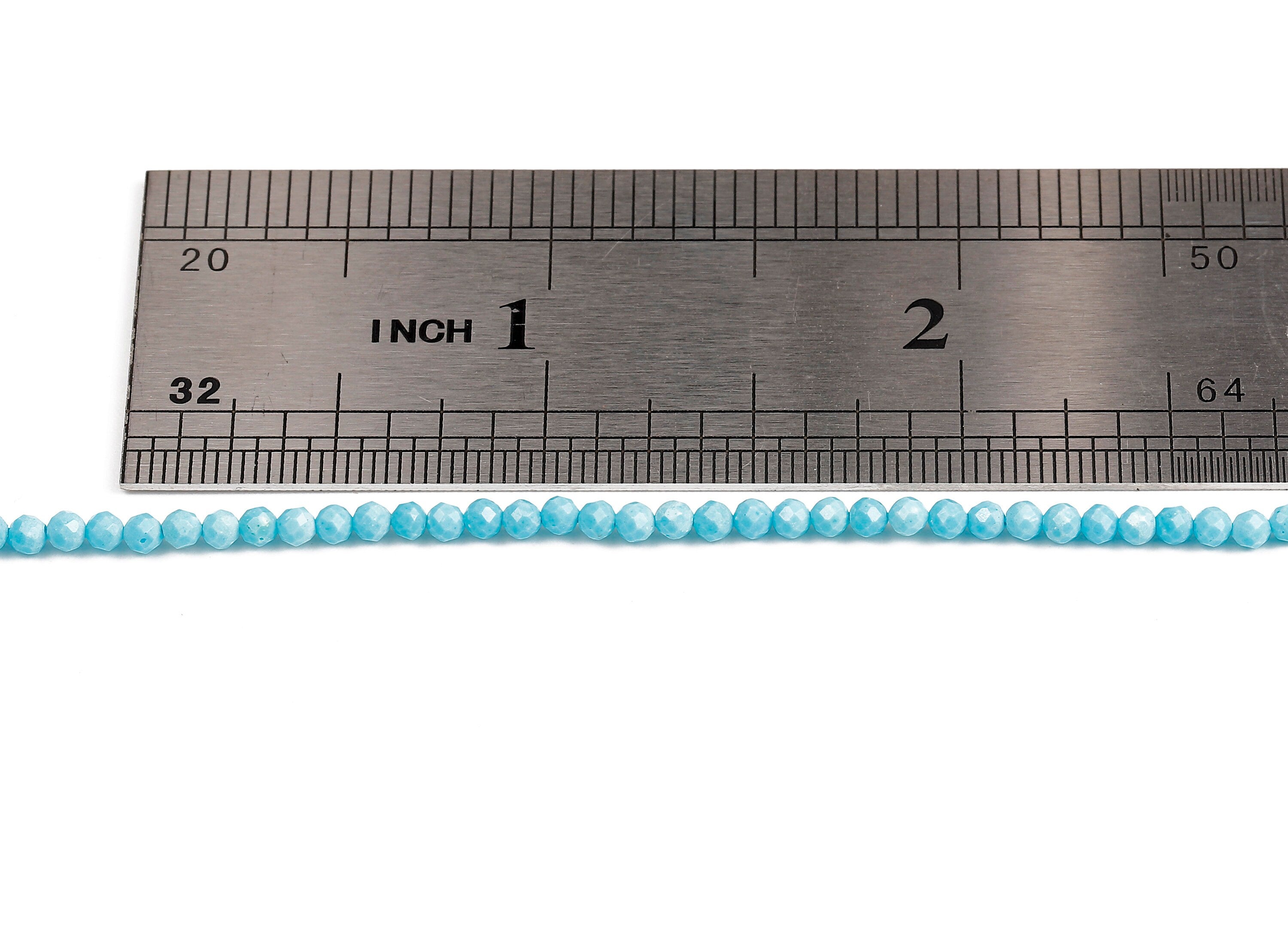 Faceted Gemstone Beads - Turquoise Beads - 15.35" / 170Pcs / 1 Strand - 2.46x2.46mm - Gemstone Beads - NS1048 - DOMEDBAZAAR