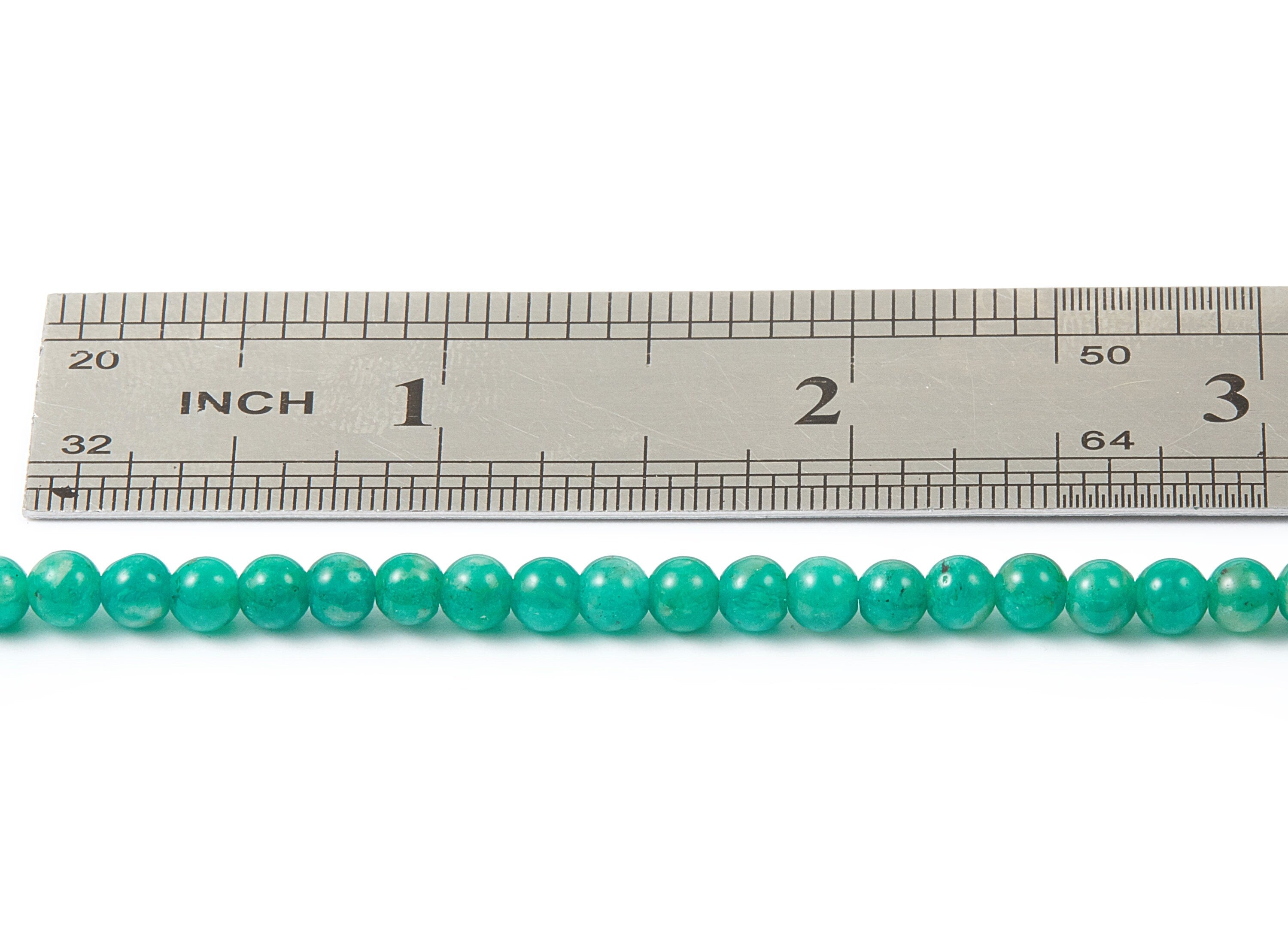 Round Gemstone Beads - Russia Amazonite Beads - 15.6" / 94pcs / 1 strand - 4.6x4.6mm - Gemstone Beads - NS1012D - DOMEDBAZAAR