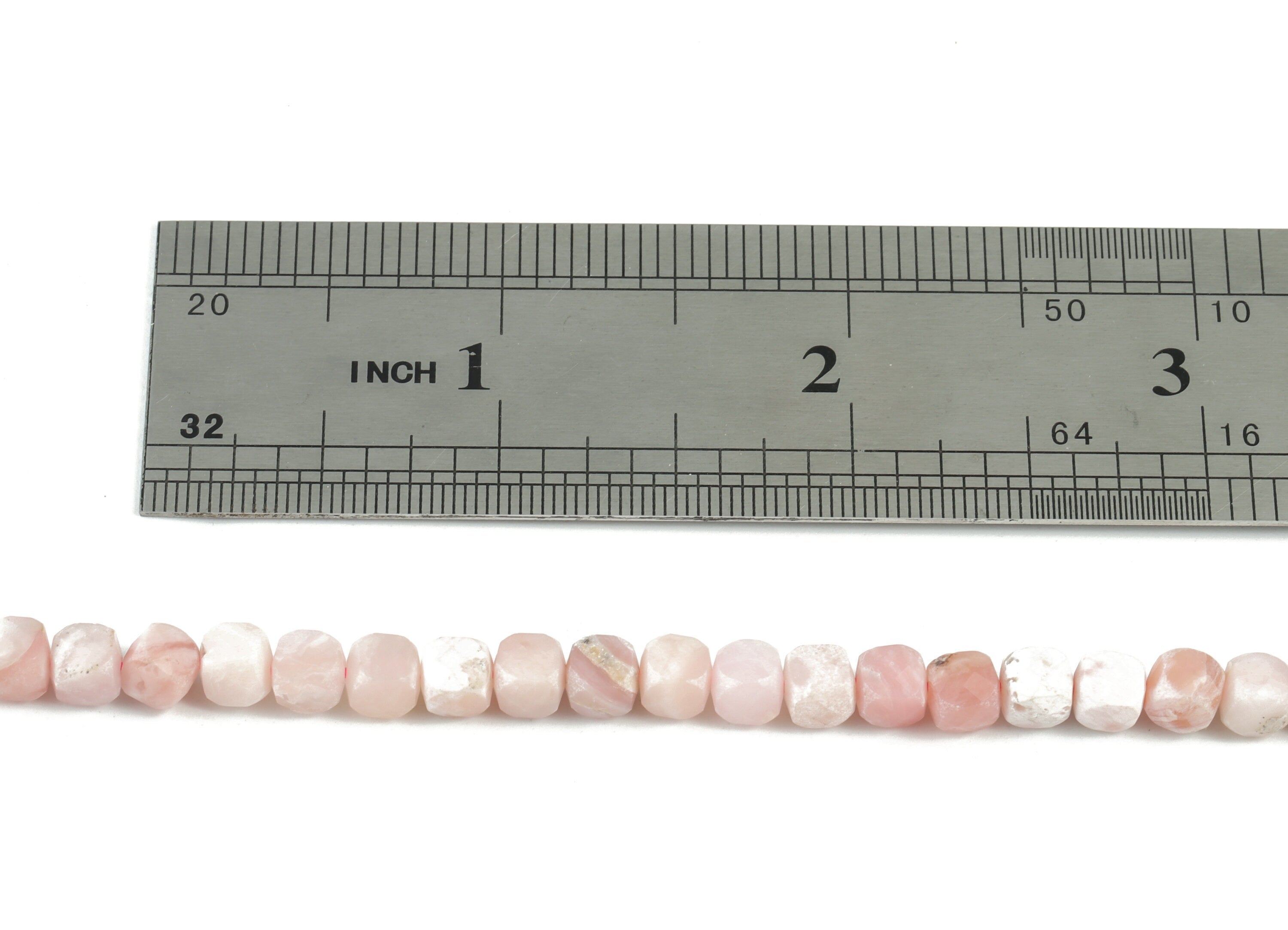 Pink Opal Cube Beads 4mm - 15.5 inch - Faceted Cube Gemstone Beads - Natural Stone Beads - 4.2x4.2mm - NS1068 - DOMEDBAZAAR