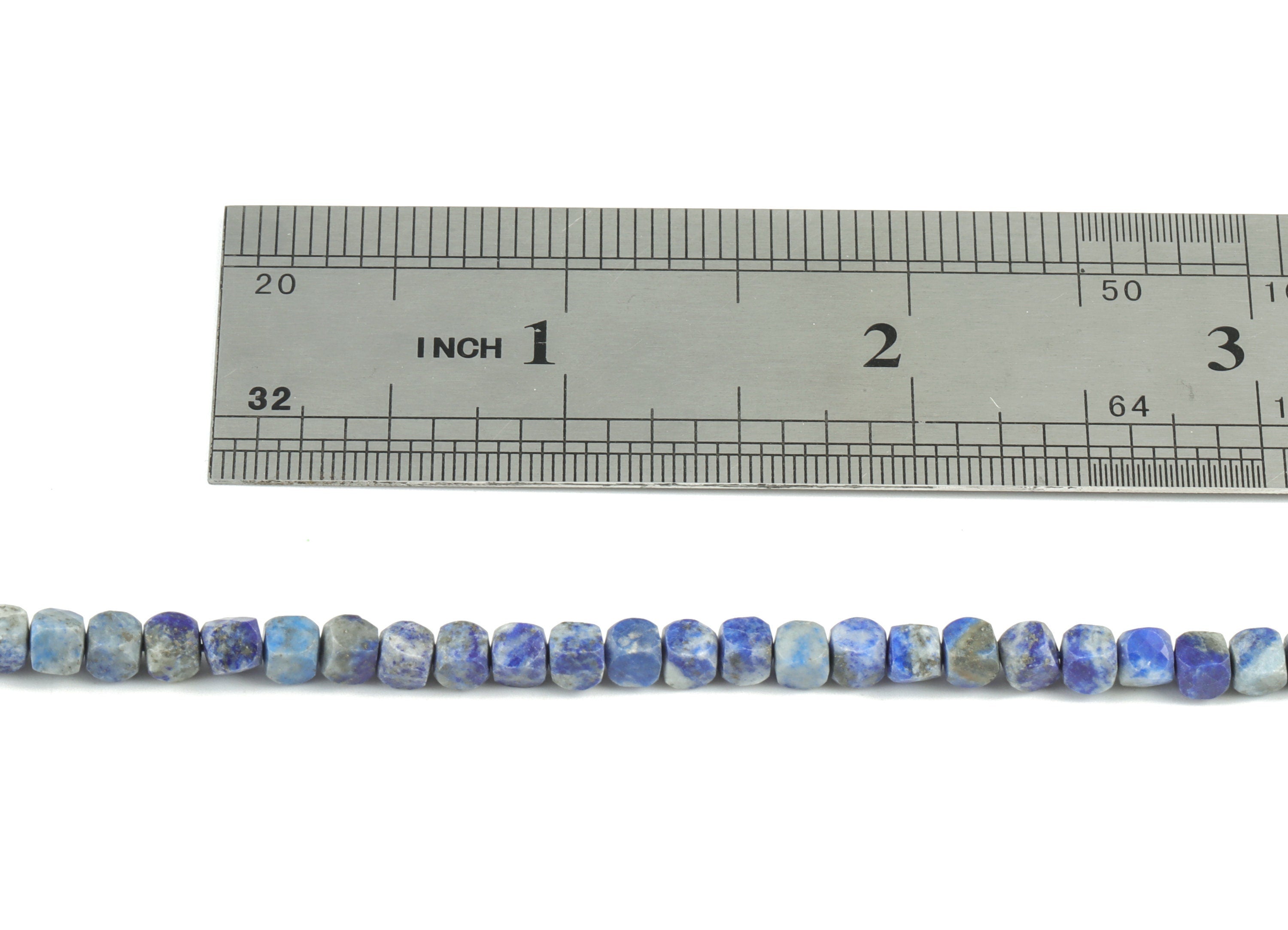 Lapis Cube Beads 3-4mm - 15.5 inch - Faceted Cube Gemstone Beads - Natural Stone Beads - 3x3mm - NS1084 - DOMEDBAZAAR