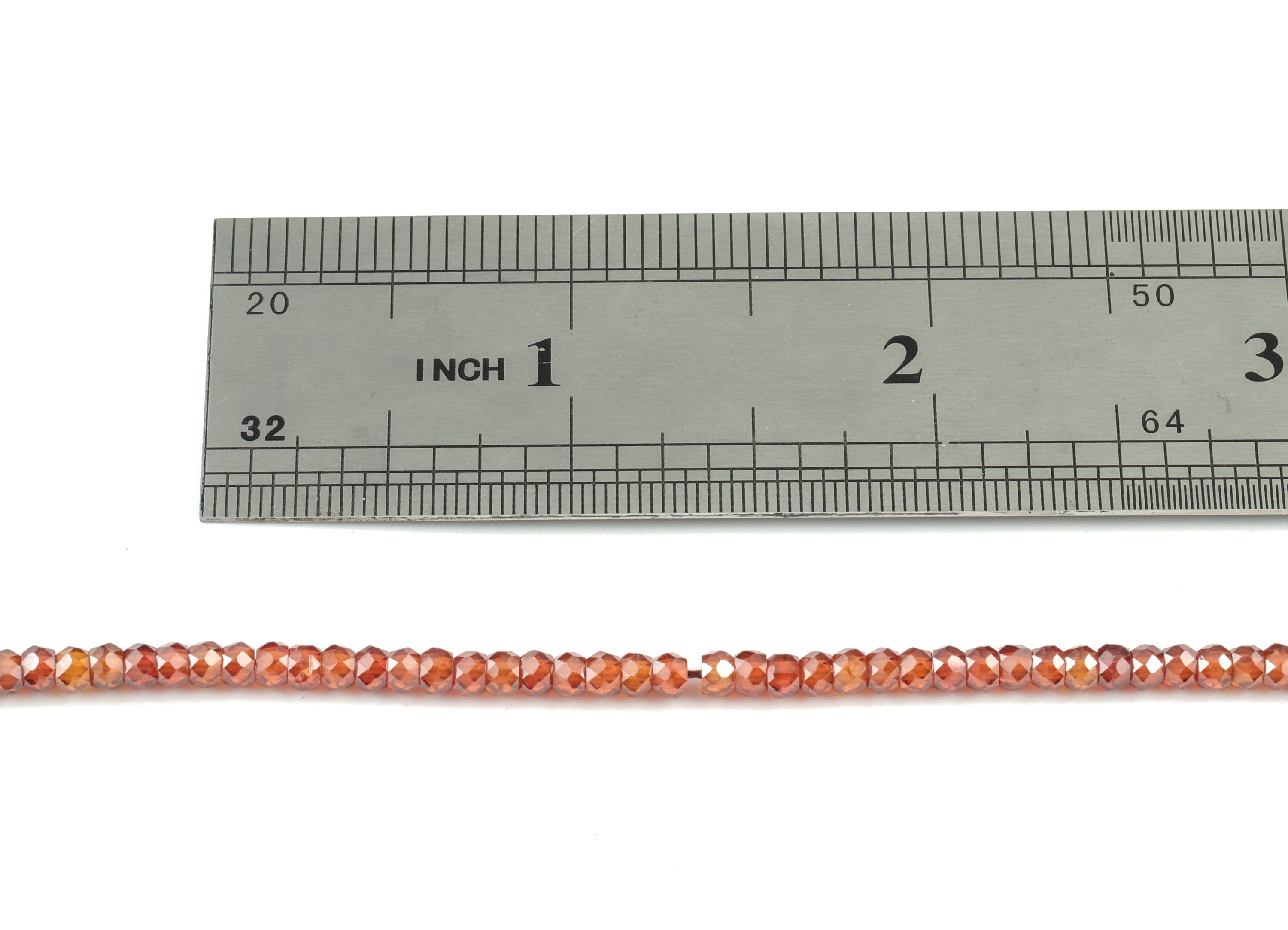 Brown Zircon Rondelle Beads 3mm - 15.5 Inch - Brown Faceted Zircon Round Beads - Gemstone Beads - NS1147B - DOMEDBAZAAR