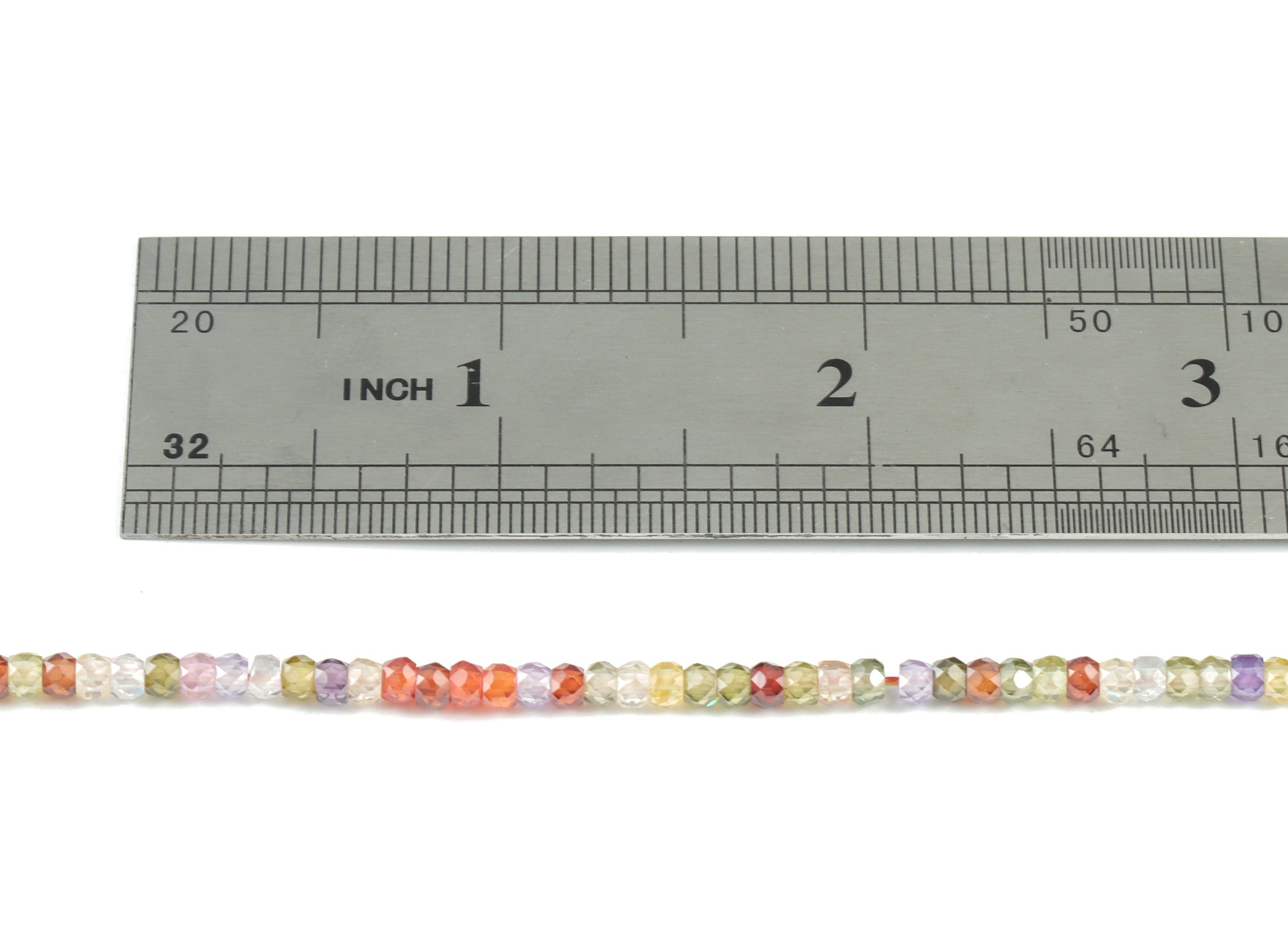 Zircon Rondelle Beads 3mm - 15.5 Inch - Faceted Zircon Round Beads - Gemstone Beads - NS1147K - DOMEDBAZAAR