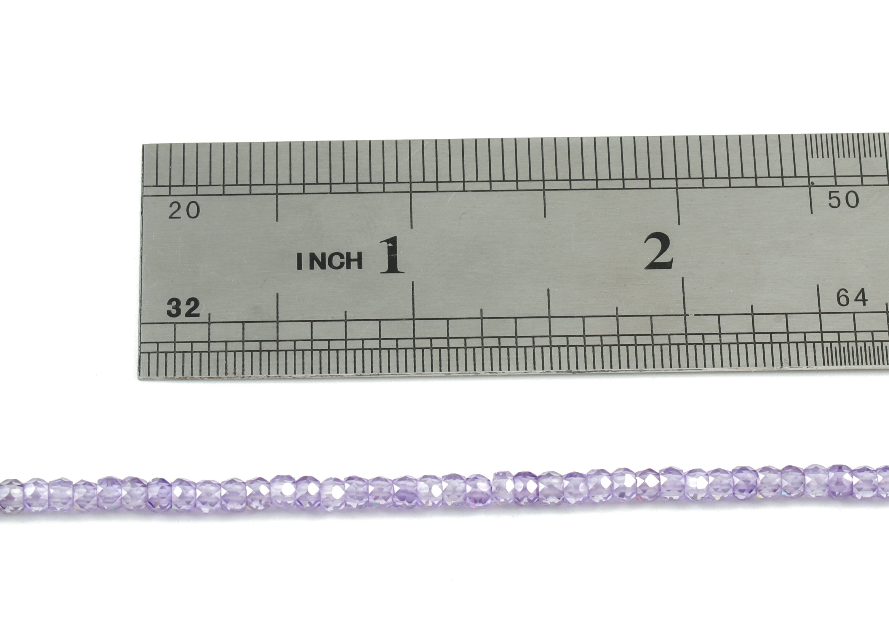 Purple Zircon Rondelle Beads 3mm - 15.5 Inch - Purple Faceted Zircon Round Beads - Gemstone Beads - NS1147N - DOMEDBAZAAR