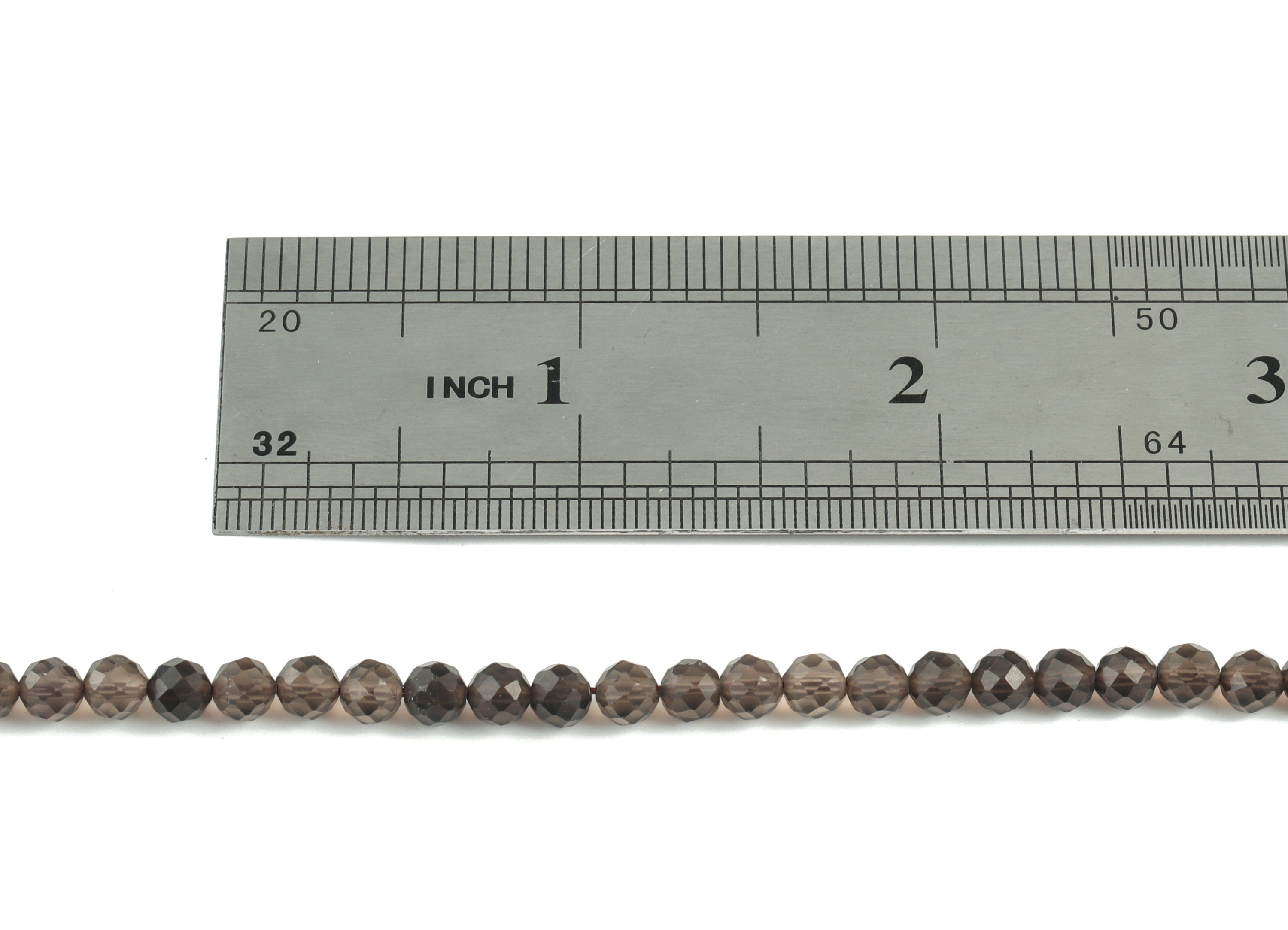 Tea coloured Crystal Round Beads 4mm - 15.5 inch - Faceted Round Gemstone Beads - Natural Stone Beads - 4x4mm - NS1206 - DOMEDBAZAAR