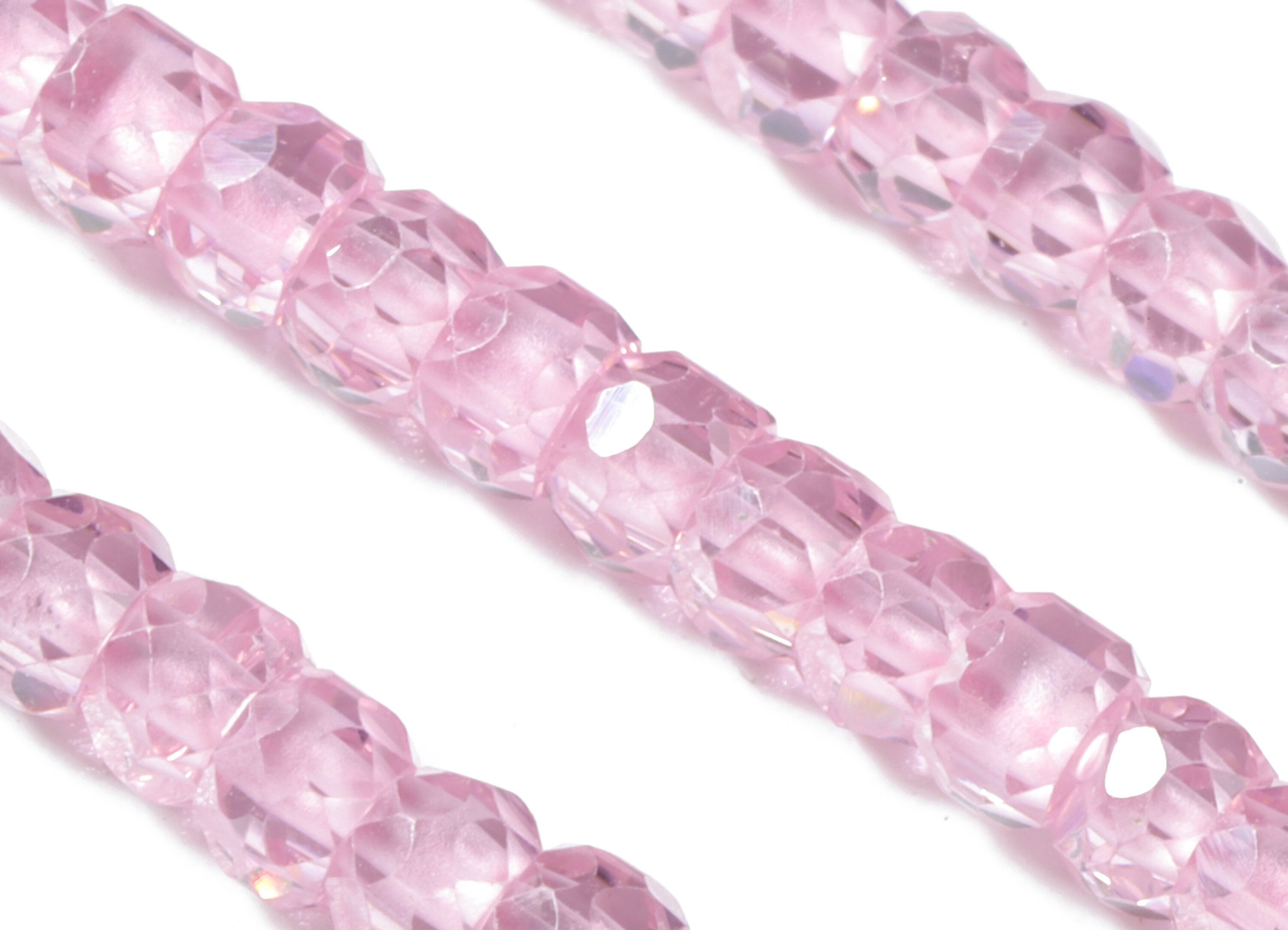 Pink Zircon Rondelle Beads 3mm - 15.5 Inch - Pink Faceted Zircon Round Beads - Gemstone Beads - NS1147L - DOMEDBAZAAR