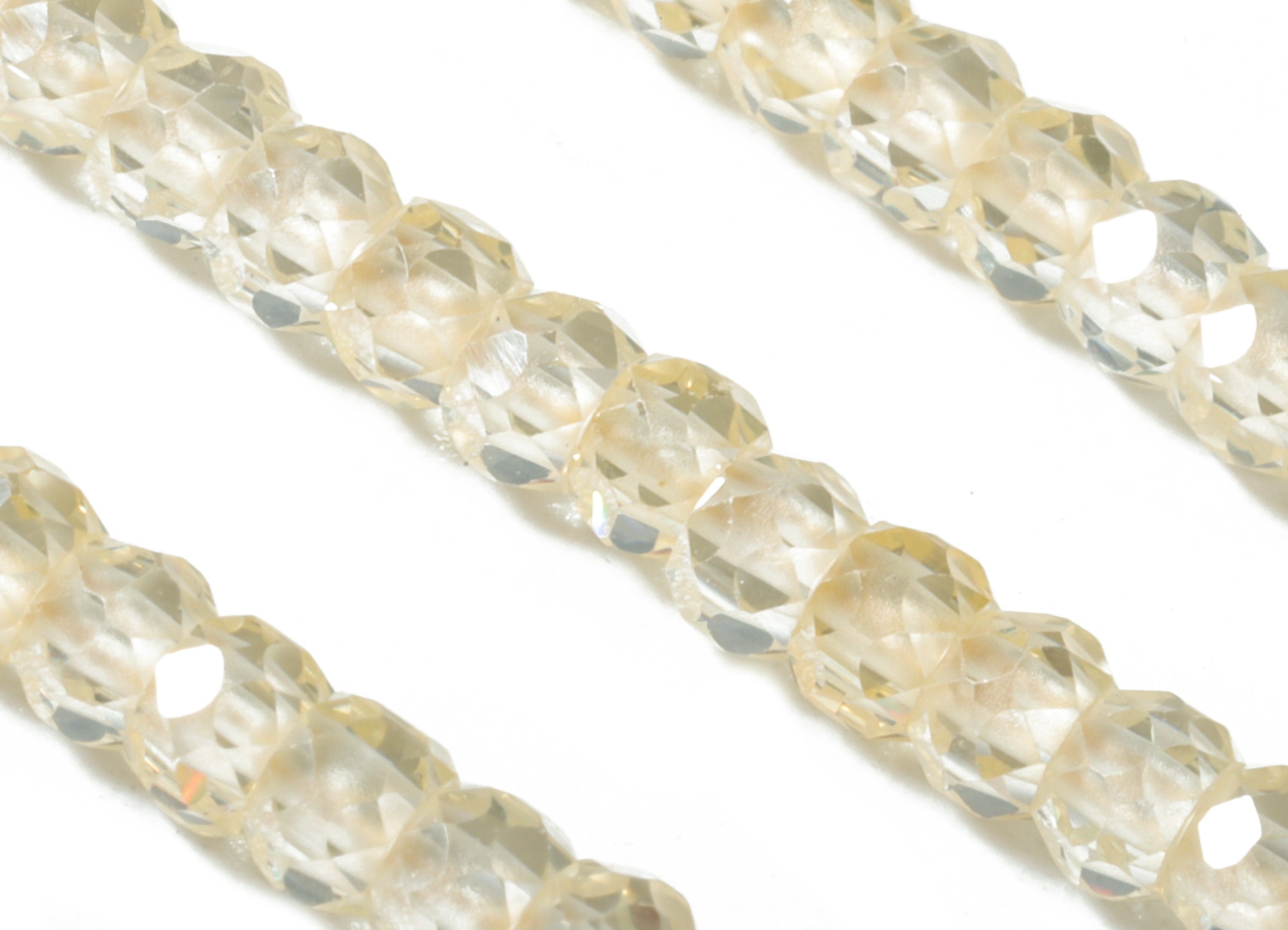 Cream Zircon Rondelle Beads 3mm - 15.5 Inch - Cream Faceted Zircon Round Bead - Gemstone Bead - NS1147H - DOMEDBAZAAR