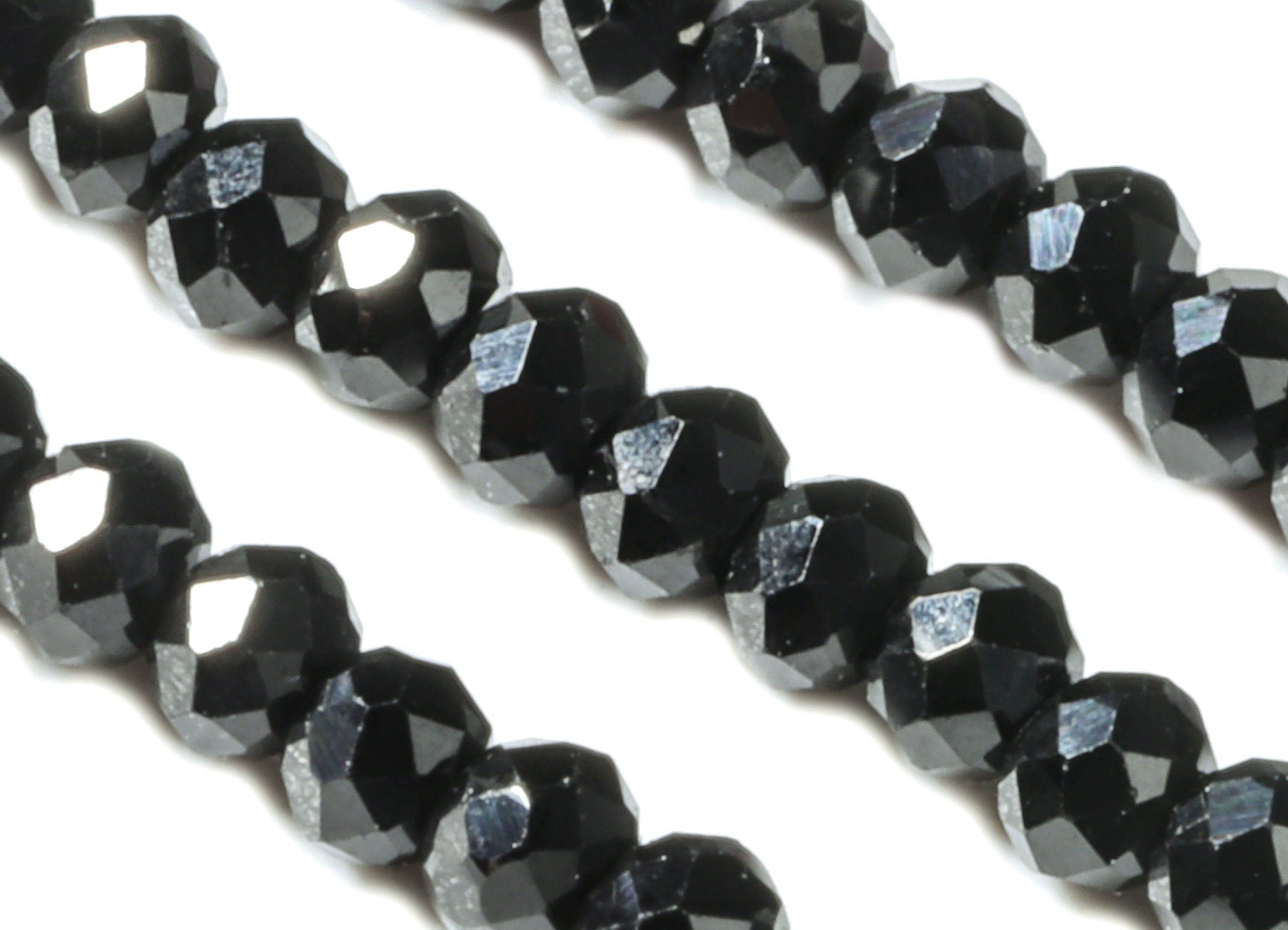 The Black Spinel Round Beads 1-2mm - 15.5 inch - Faceted Round Gemstone Beads - Natural Stone Beads - 1x2mm - NS1181 - DOMEDBAZAAR