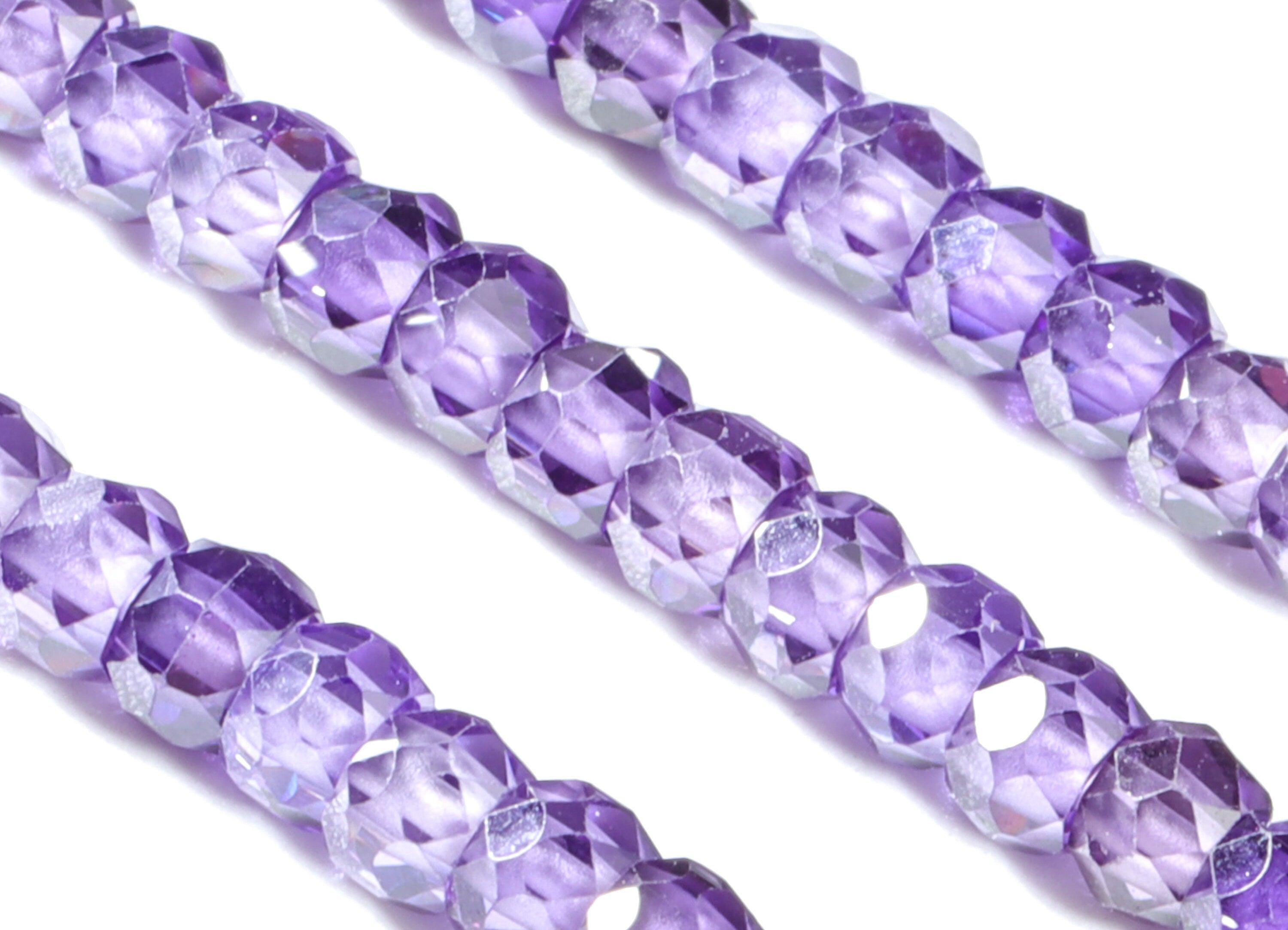 Purple Zircon Round Beads 2-3mm - 15.5 Inch - Purple Faceted Zircon Round Beads - Gemstone Beads - 2x3mm - NS1241 - DOMEDBAZAAR