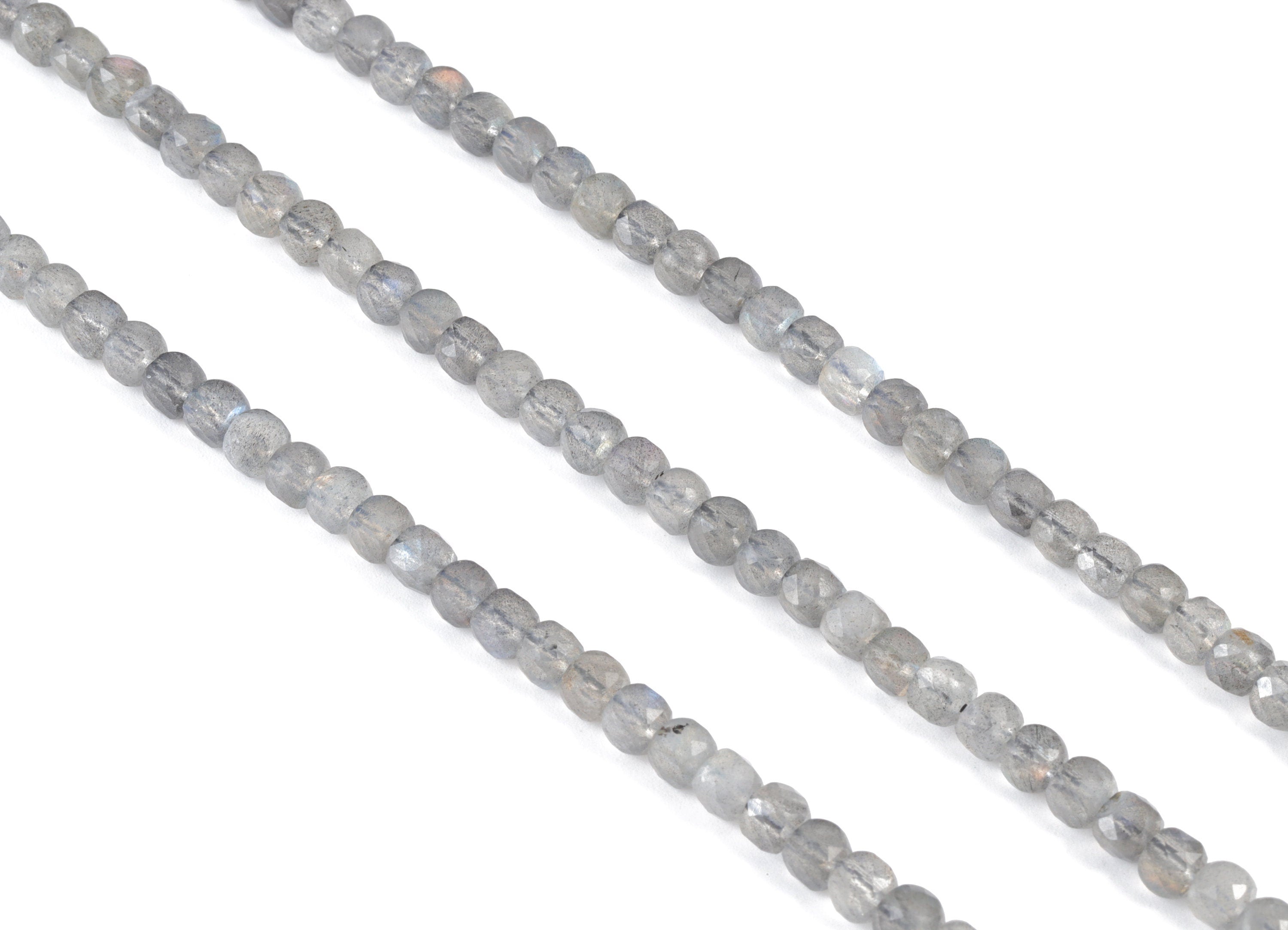 Labadorite Cube Beads 4mm - 15.5 inch - Faceted Cube Gemstone Beads - Natural Stone Beads - 4x4mm - NS1096 - DOMEDBAZAAR