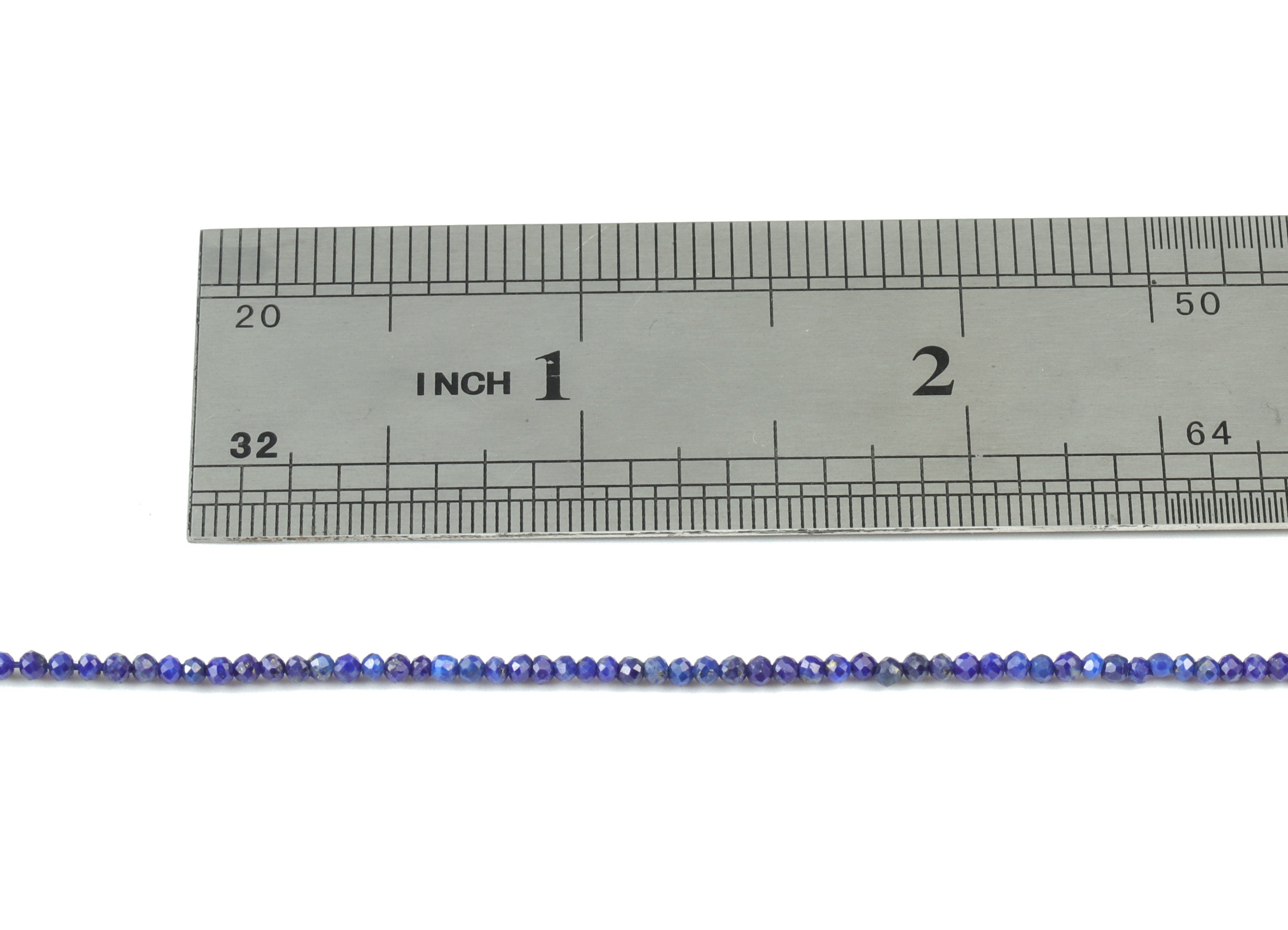 Lapis Lazuli Round Beads 2mm - 15.5 inch - Faceted Round Gemstone Beads - Natural Stone Beads - 2x2mm - NS1157 - DOMEDBAZAAR