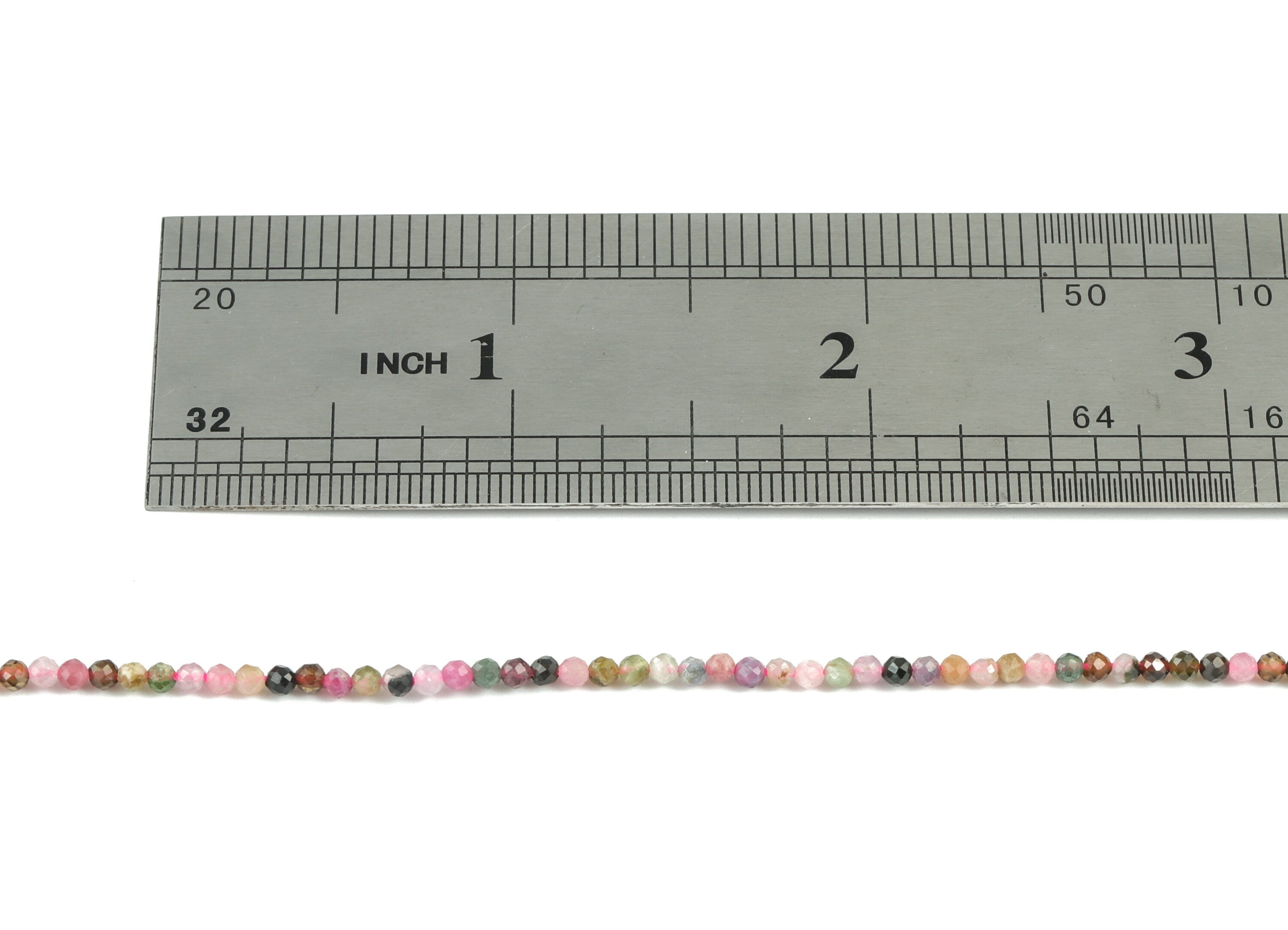 Tourmaline Round Beads 2mm - 15.5 inch - Faceted Round Gemstone Beads - Natural Stone Beads - 2x2mm - NS1208 - DOMEDBAZAAR