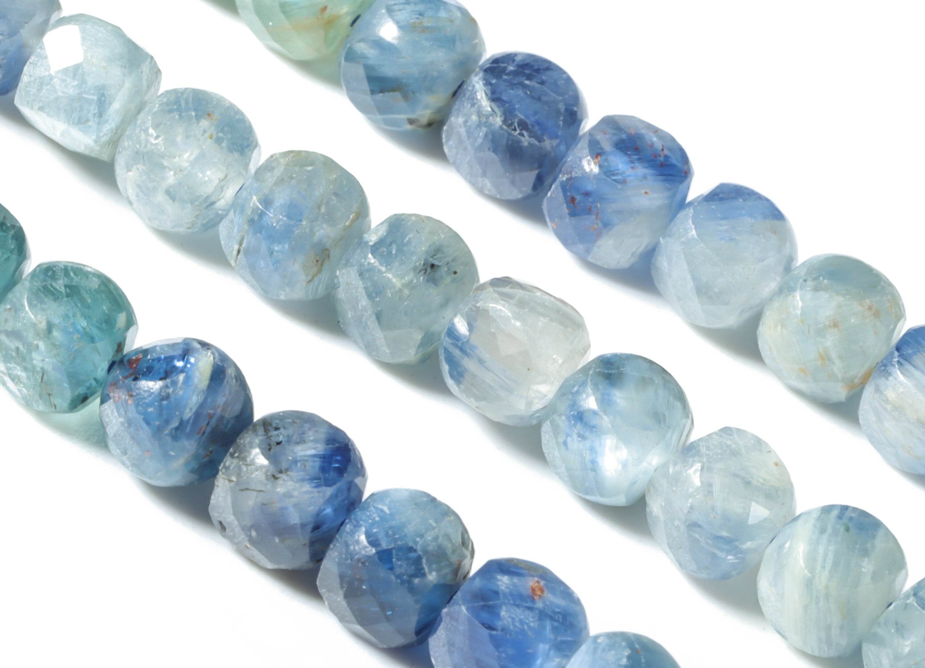 Kyanite Cube Beads 4mm - 15.5 inch - Faceted Cube Gemstone Beads - Natural Stone Beads - 4x4mm - NS1125 - DOMEDBAZAAR