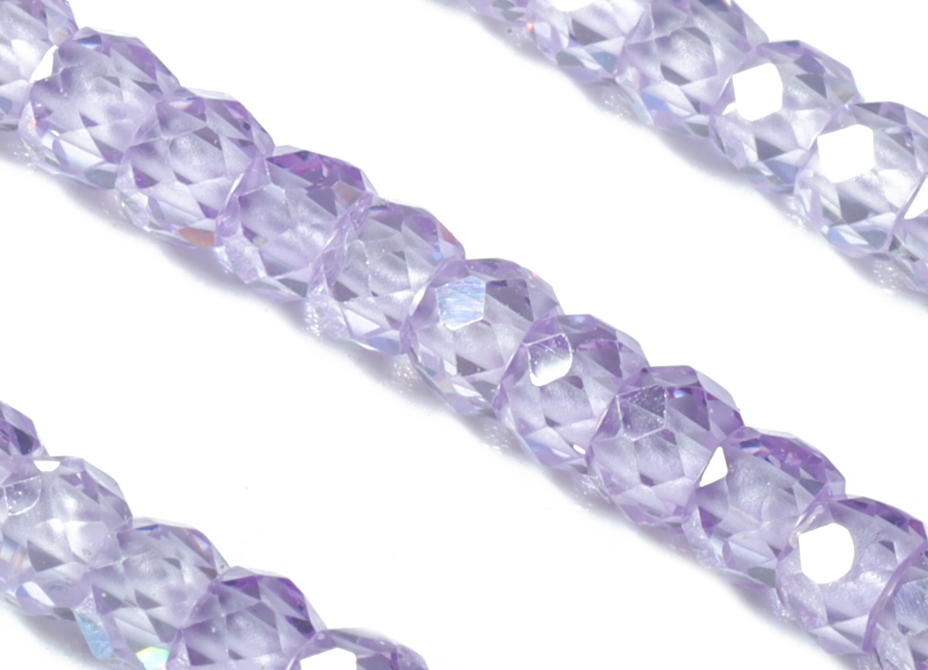 Purple Zircon Rondelle Beads 3mm - 15.5 Inch - Purple Faceted Zircon Round Beads - Gemstone Beads - NS1147M - DOMEDBAZAAR
