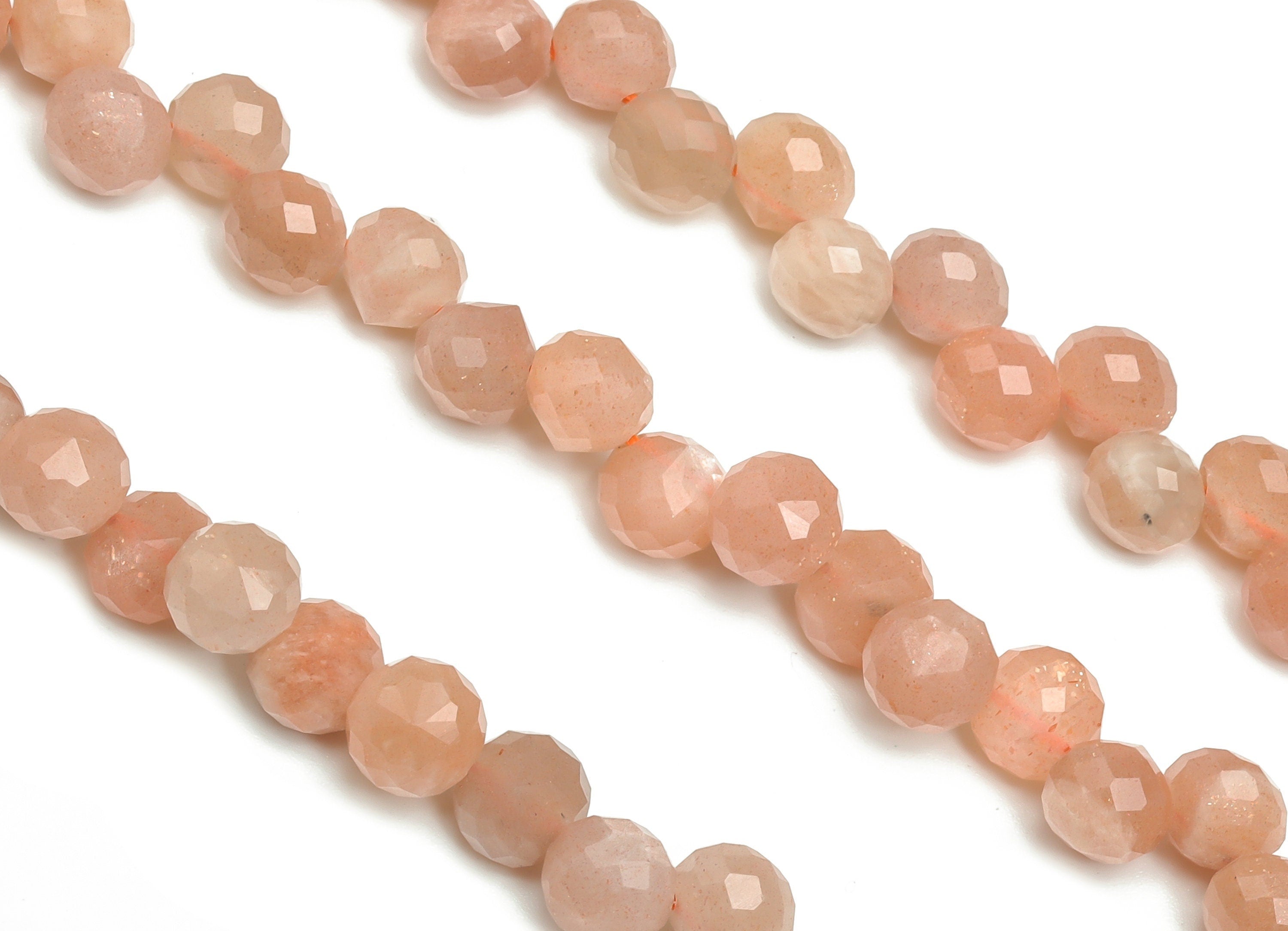 Orange Moonstone Drop Beads 5.5mm - 15.5inch - Faceted Drop Gemstone Bead - Orange Moonstone - Natural Stone Beads - 5.5x5.4mm- NS1392B - DOMEDBAZAAR
