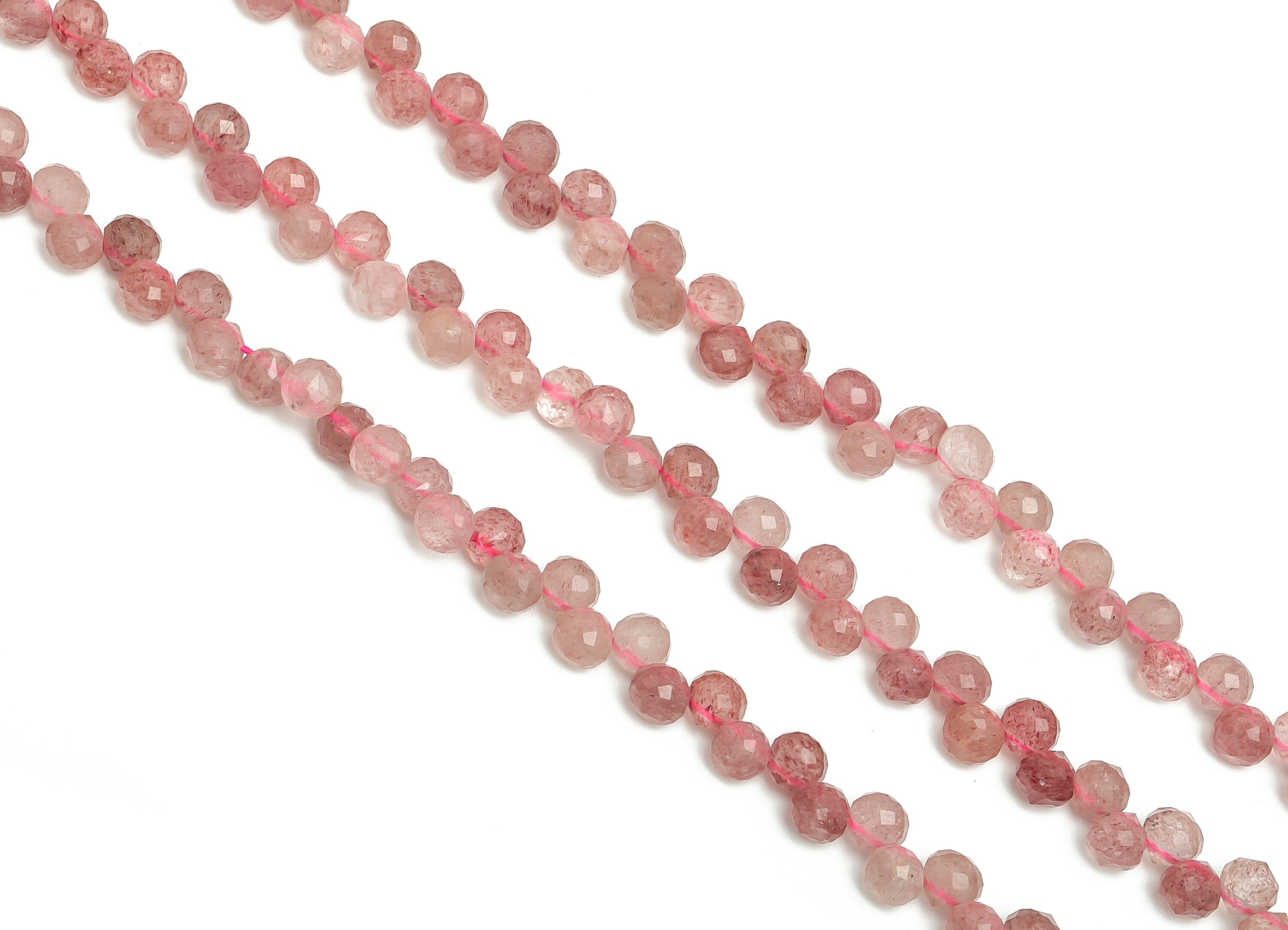 Strawberry Drop Beads 5.5mm - 15.5inch - Faceted Drop Gemstone Bead - Strawberry Bead - Natural Stone Beads -5.5x5.4mm- NS1392C - DOMEDBAZAAR