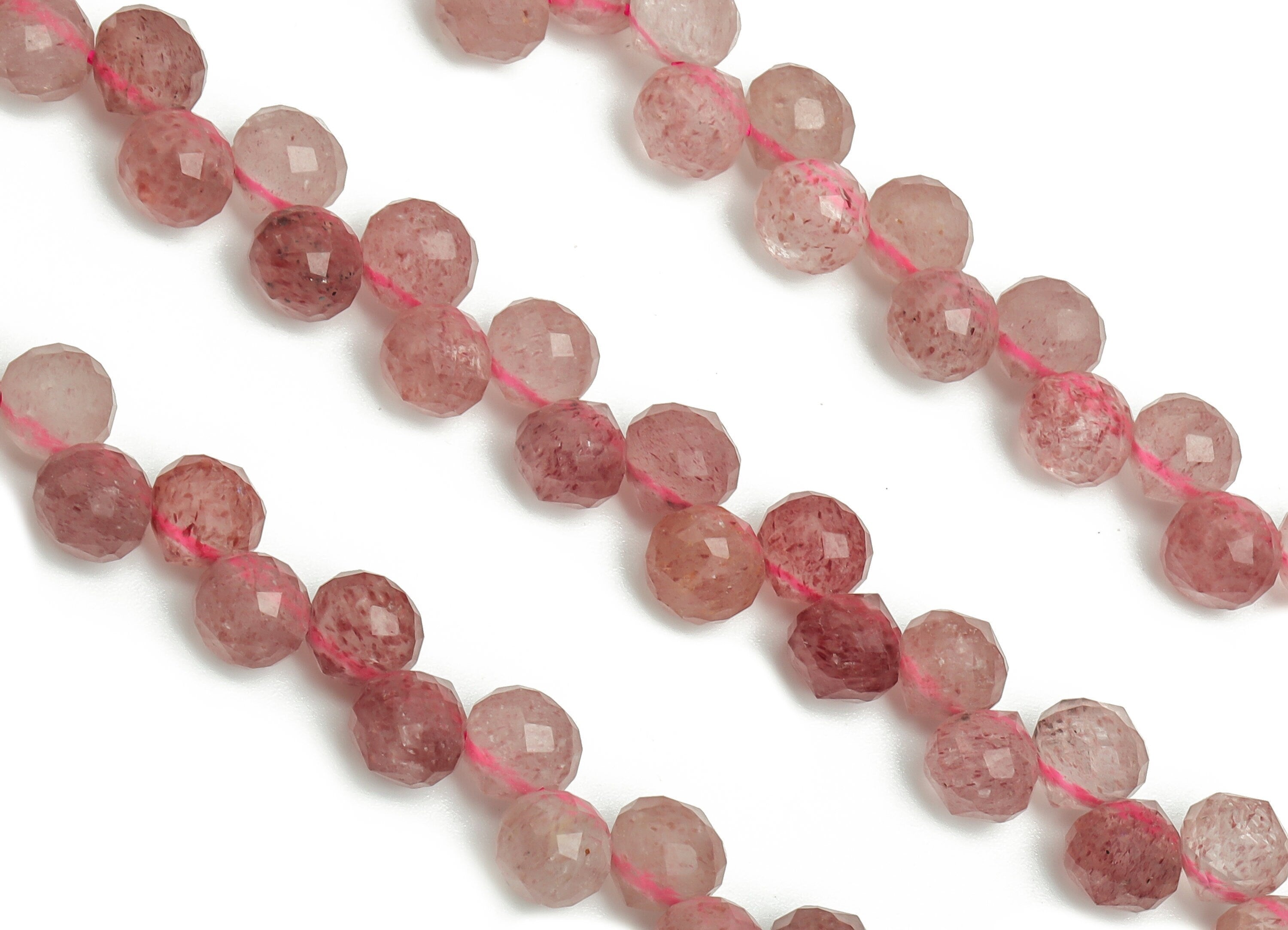 Strawberry Drop Beads 5.5mm - 15.5inch - Faceted Drop Gemstone Bead - Strawberry Bead - Natural Stone Beads -5.5x5.4mm- NS1392C - DOMEDBAZAAR