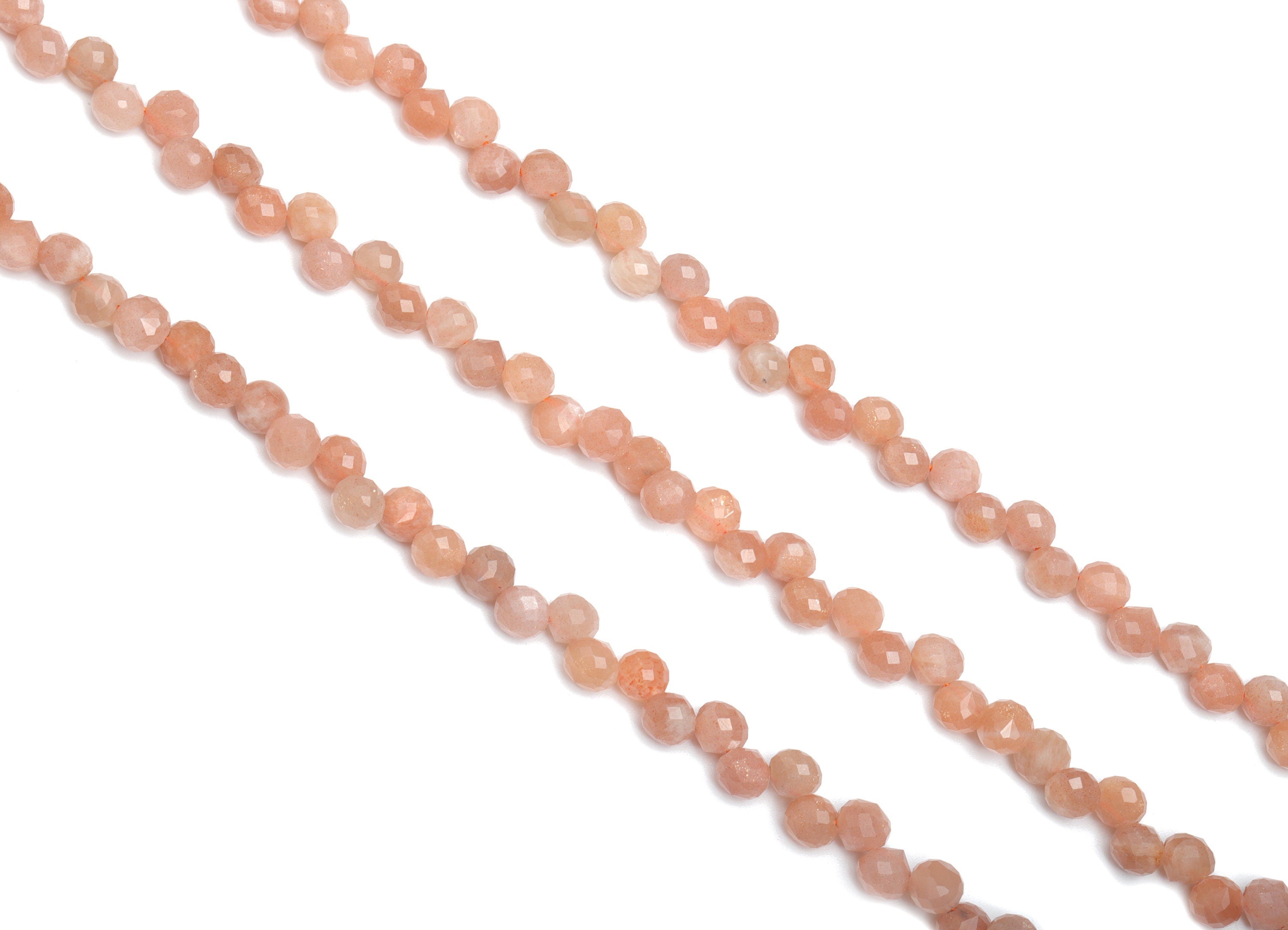 Orange Moonstone Drop Beads 5.5mm - 15.5inch - Faceted Drop Gemstone Bead - Orange Moonstone - Natural Stone Beads - 5.5x5.4mm- NS1392B - DOMEDBAZAAR