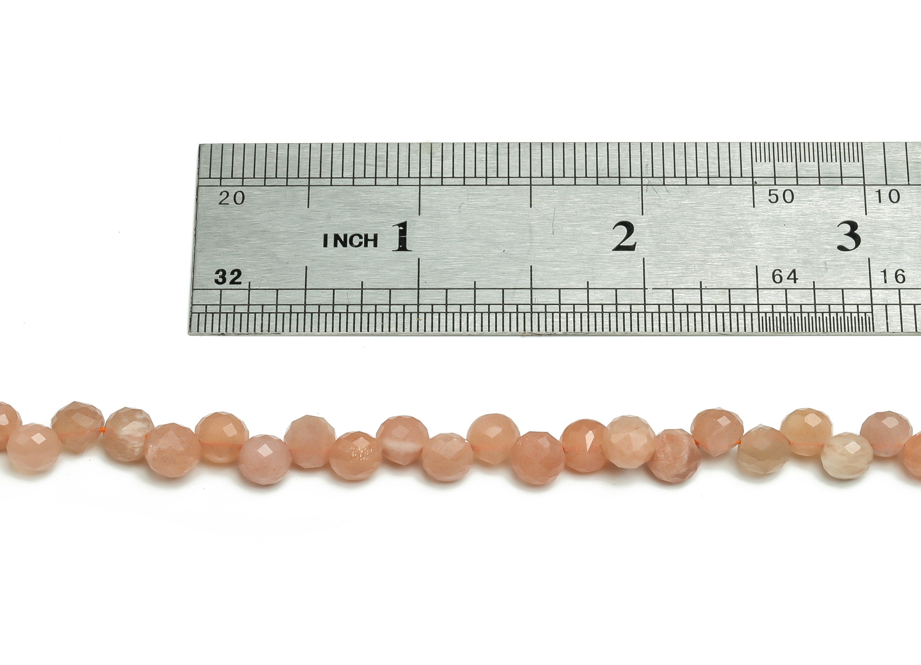 Orange Moonstone Drop Beads 5.5mm - 15.5inch - Faceted Drop Gemstone Bead - Orange Moonstone - Natural Stone Beads - 5.5x5.4mm- NS1392B - DOMEDBAZAAR
