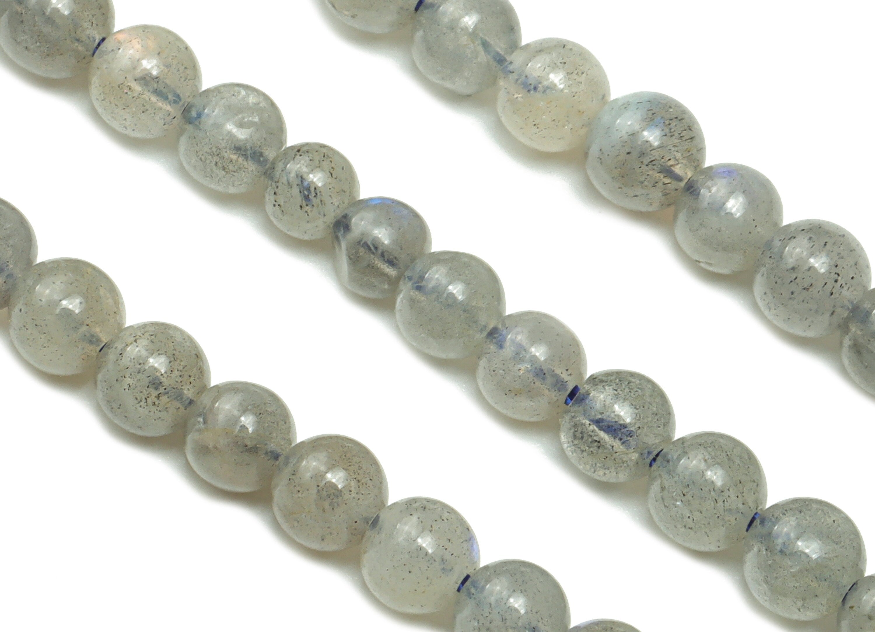 Labradorite Crystal Round Beads 4mm - 15.5 inch - Round Gemstone Beads - Natural Stone Beads - 4x4mm - NS1470 - DOMEDBAZAAR