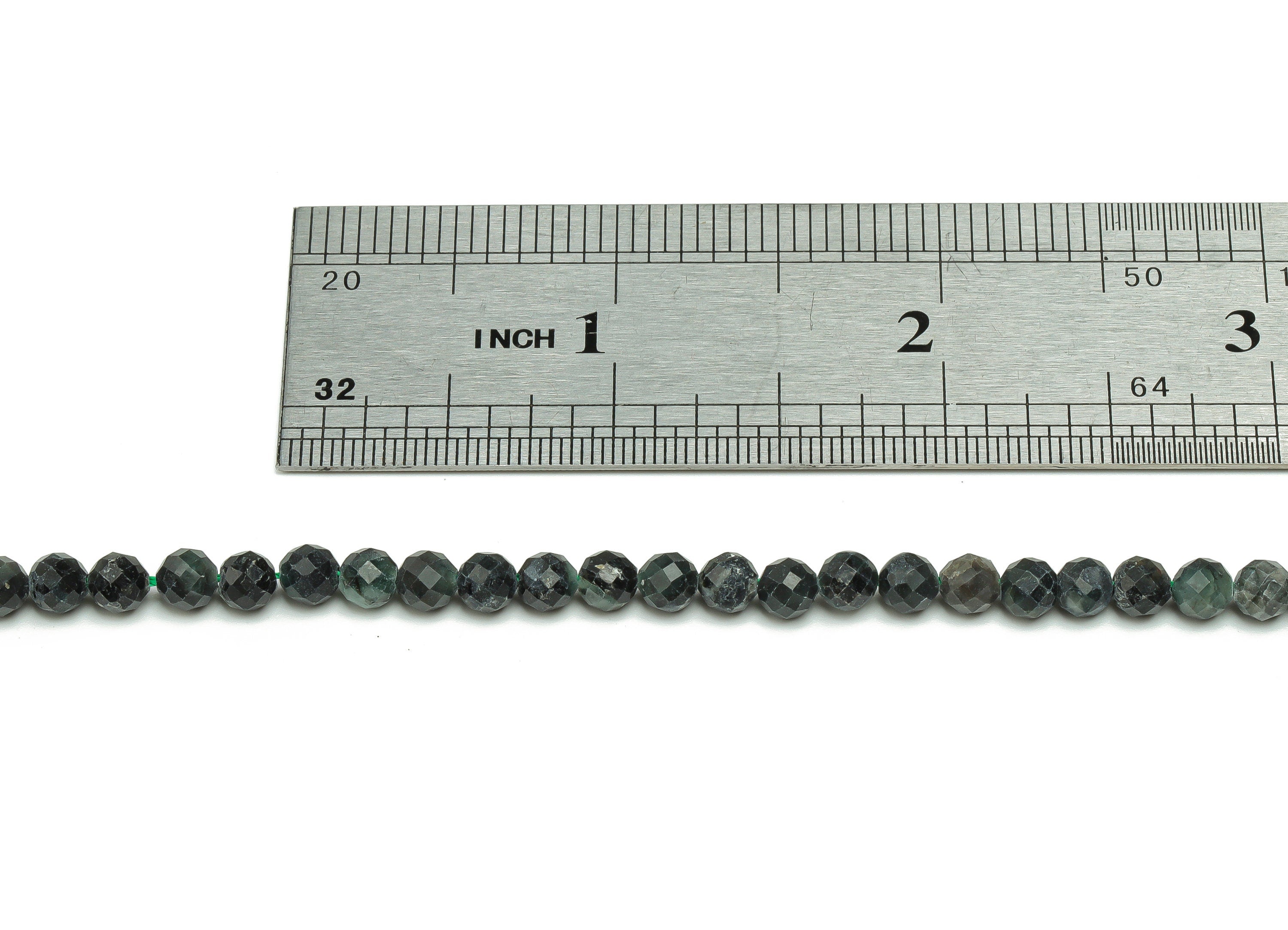 Emerald Round Beads 4.5mm - 15.5 inch - Faceted Round Gemstone Beads - Natural Stone Beads - 4.5x4.5mm - NS1464 - DOMEDBAZAAR