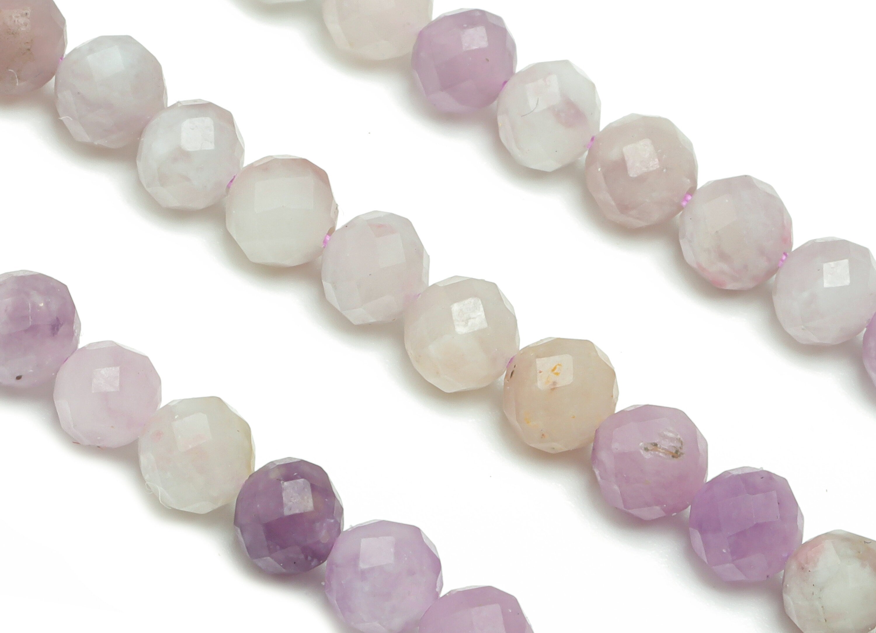 Lilac Round Beads 4mm - 15.5 inch - Faceted Round Gemstone Beads - Natural Stone Beads - 4x4mm - NS1518 - DOMEDBAZAAR