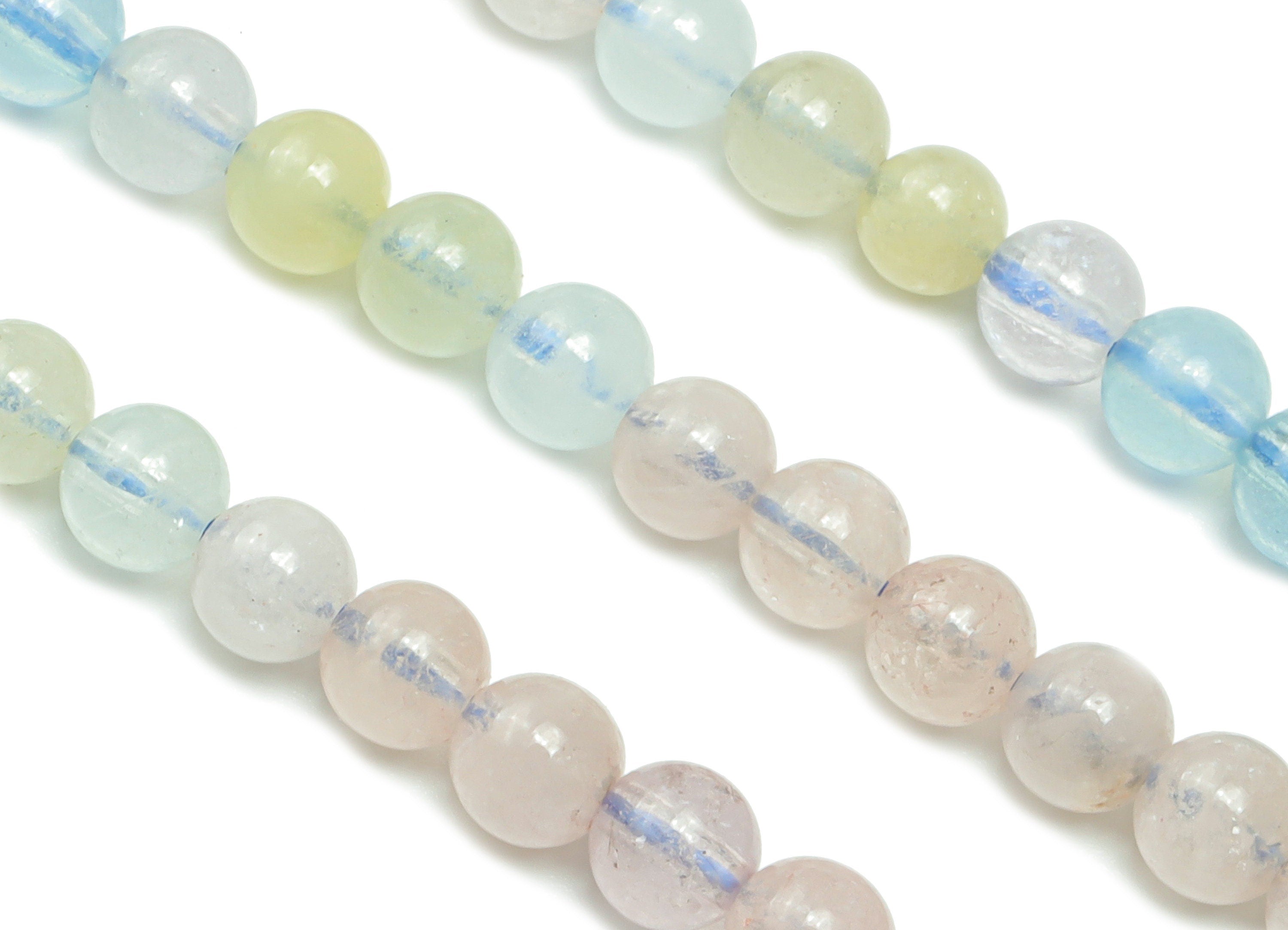 Aquamarine Round Beads 4mm - 15.5 inch - Round Gemstone Beads - Natural Stone Beads - 4x4mm - NS1478 - DOMEDBAZAAR