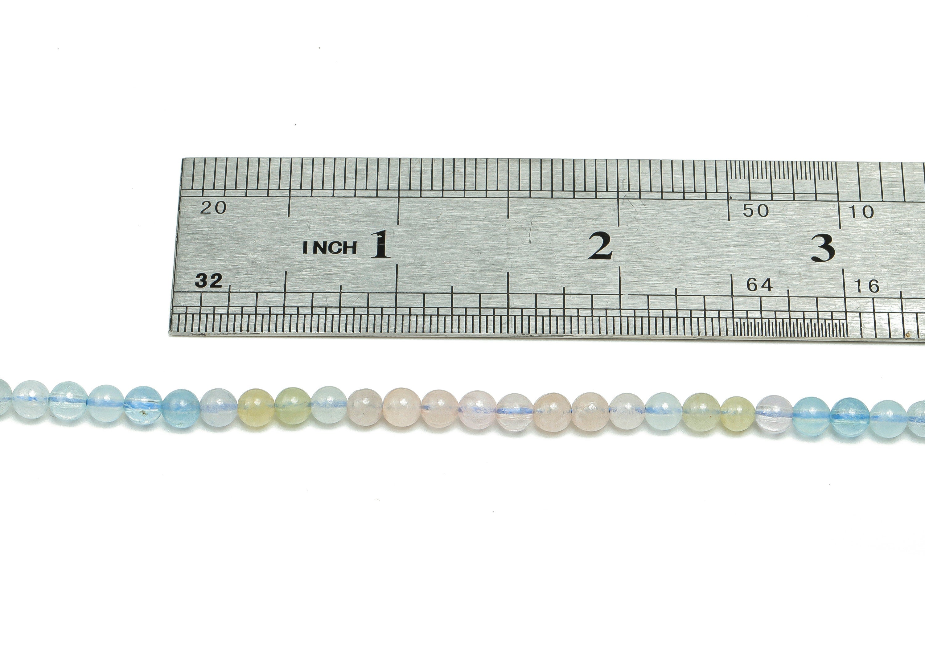 Aquamarine Round Beads 4mm - 15.5 inch - Round Gemstone Beads - Natural Stone Beads - 4x4mm - NS1478 - DOMEDBAZAAR
