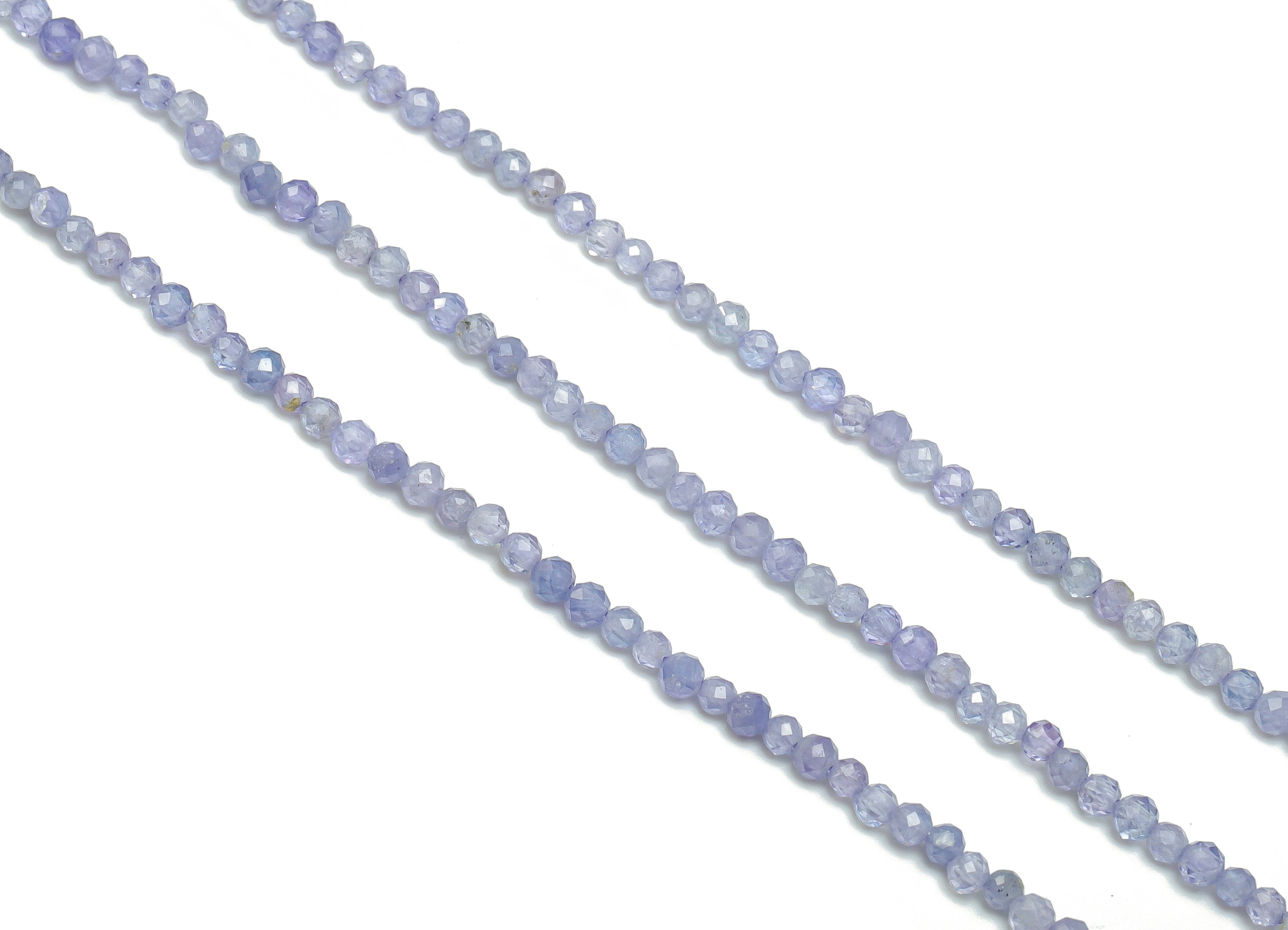 Tanzanite Round Beads 2mm - 15.5 inch - Faceted Round Gemstone Beads - Natural Stone Beads - 2x2mm - NS1526 - DOMEDBAZAAR