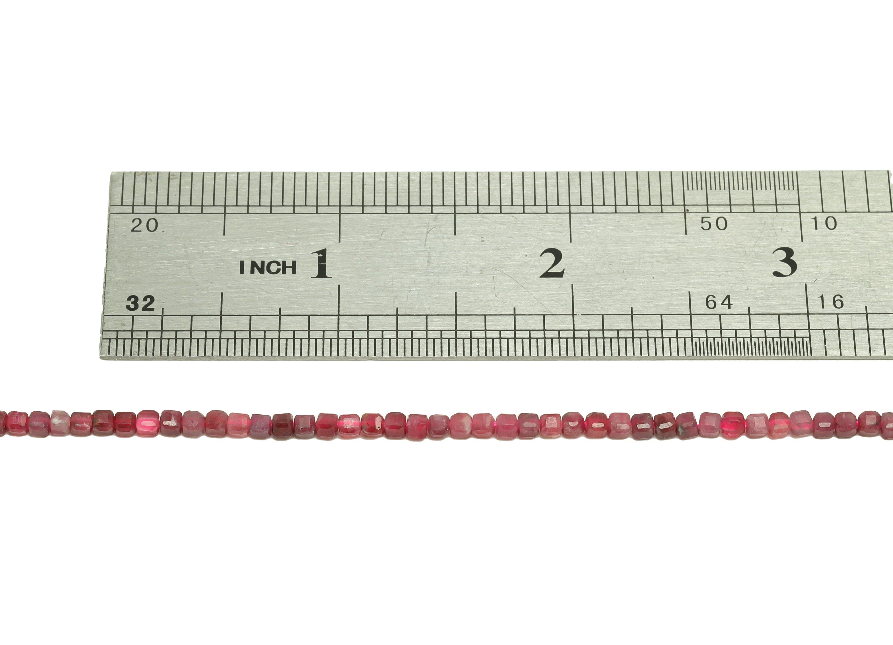 2.5mm Ruby Cube Beads - Stone Crystal - Gemstone Purple Ruby Beads - 15.5 "/ Strand Faceted Cube Beads - Natural Stone Beads - NS2078 - DOMEDBAZAAR