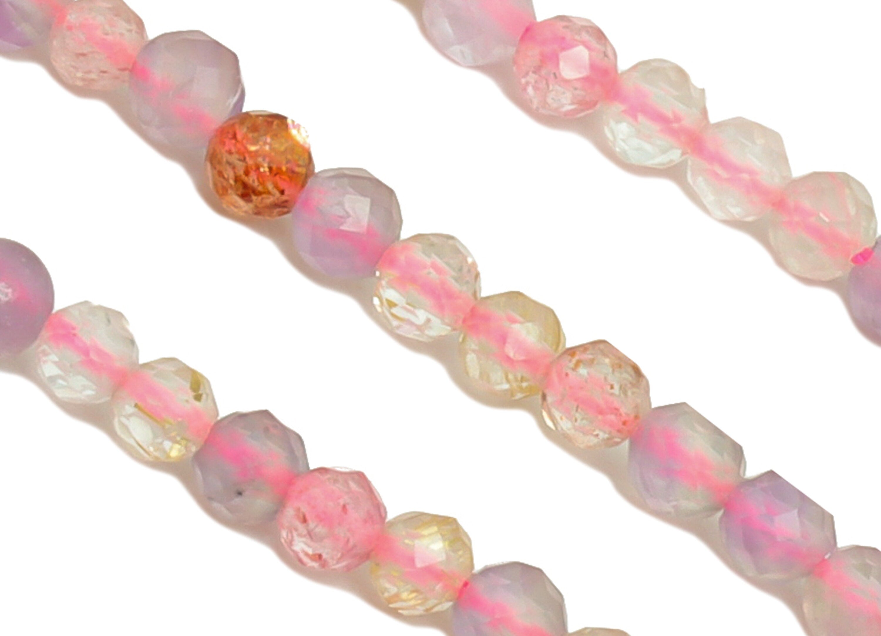2mm Rose Quartz Round Beads - Natural Stone Beads - Gemstone Rose Quartz Beads - 15.5 "/ Strand Faceted Round Beads - Crystal Beads- NS2058 - DOMEDBAZAAR