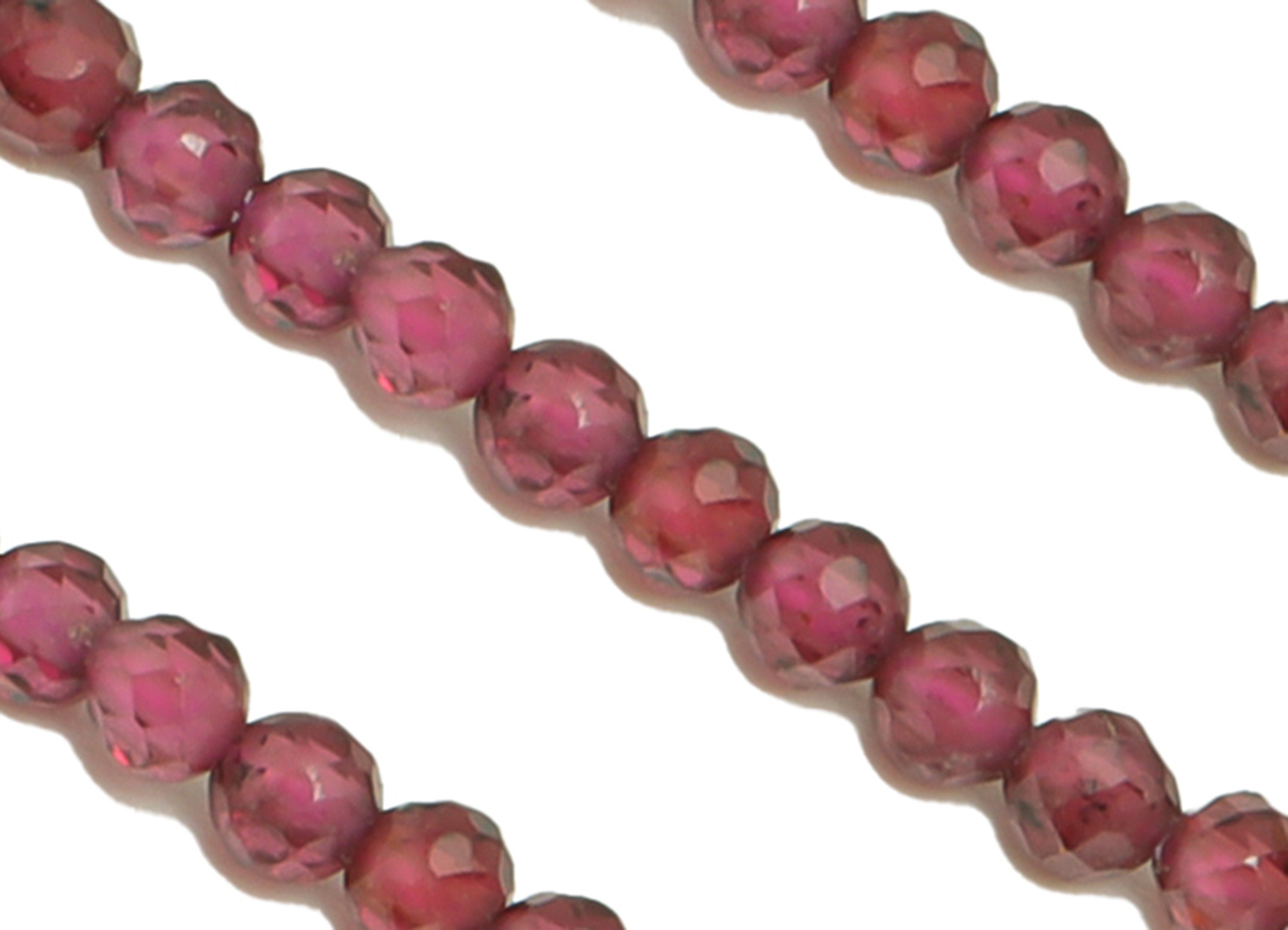 2.5mm Garnet Round Beads - Gemstone Purple Garnet Beads - 15.5 "/ Strand Faceted Round Beads 2.5 mm - Natural Stone Crystal - NS2039 - DOMEDBAZAAR