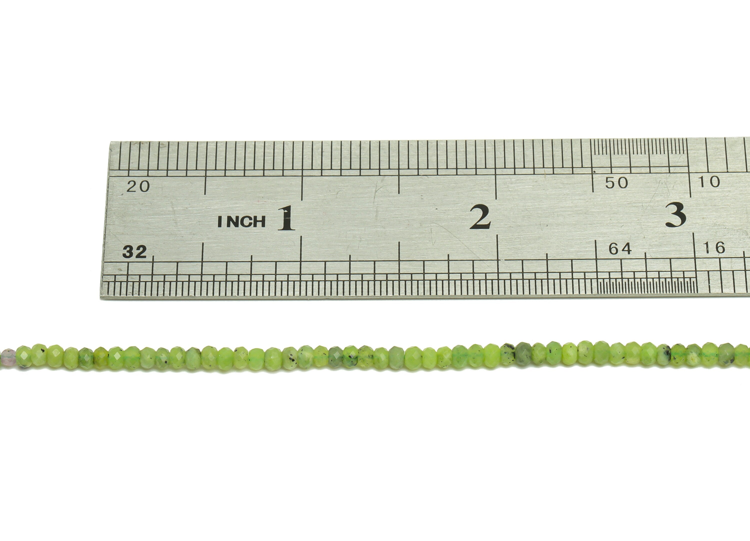 3mm Jade Rondelle Beads - Stone Crystal - Gemstone Canadian Jade Beads - 15.5 "/ Strand Faceted Round Beads 3 mm - Stone Beads - NS2026 - DOMEDBAZAAR