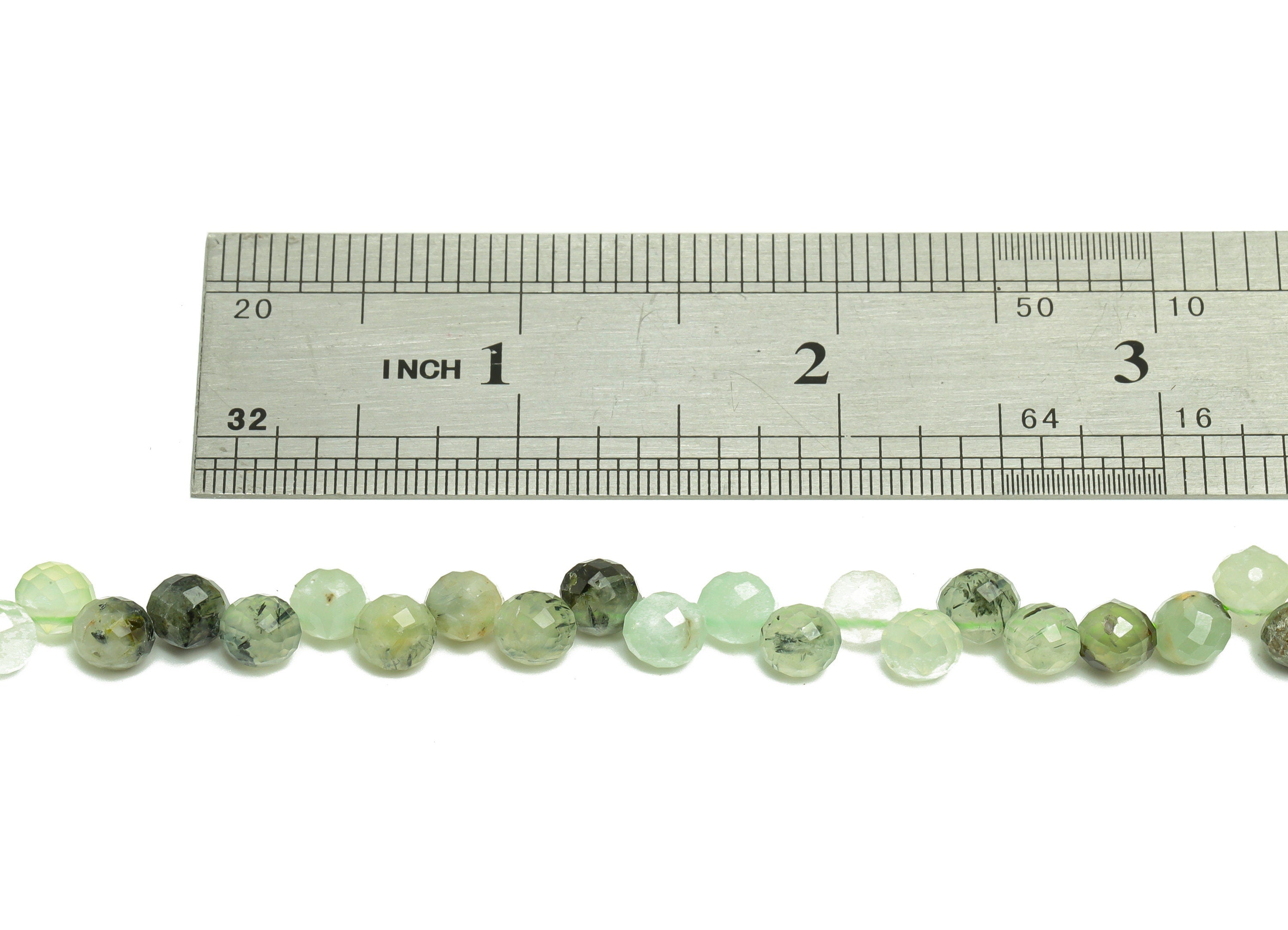 6mm Prehnite Round Beads - Natural Stone Beads - Gemstone Green Prehnite Beads - 15.5 "/ Strand Faceted Round Beads - Crystal Beads - NS2024 - DOMEDBAZAAR