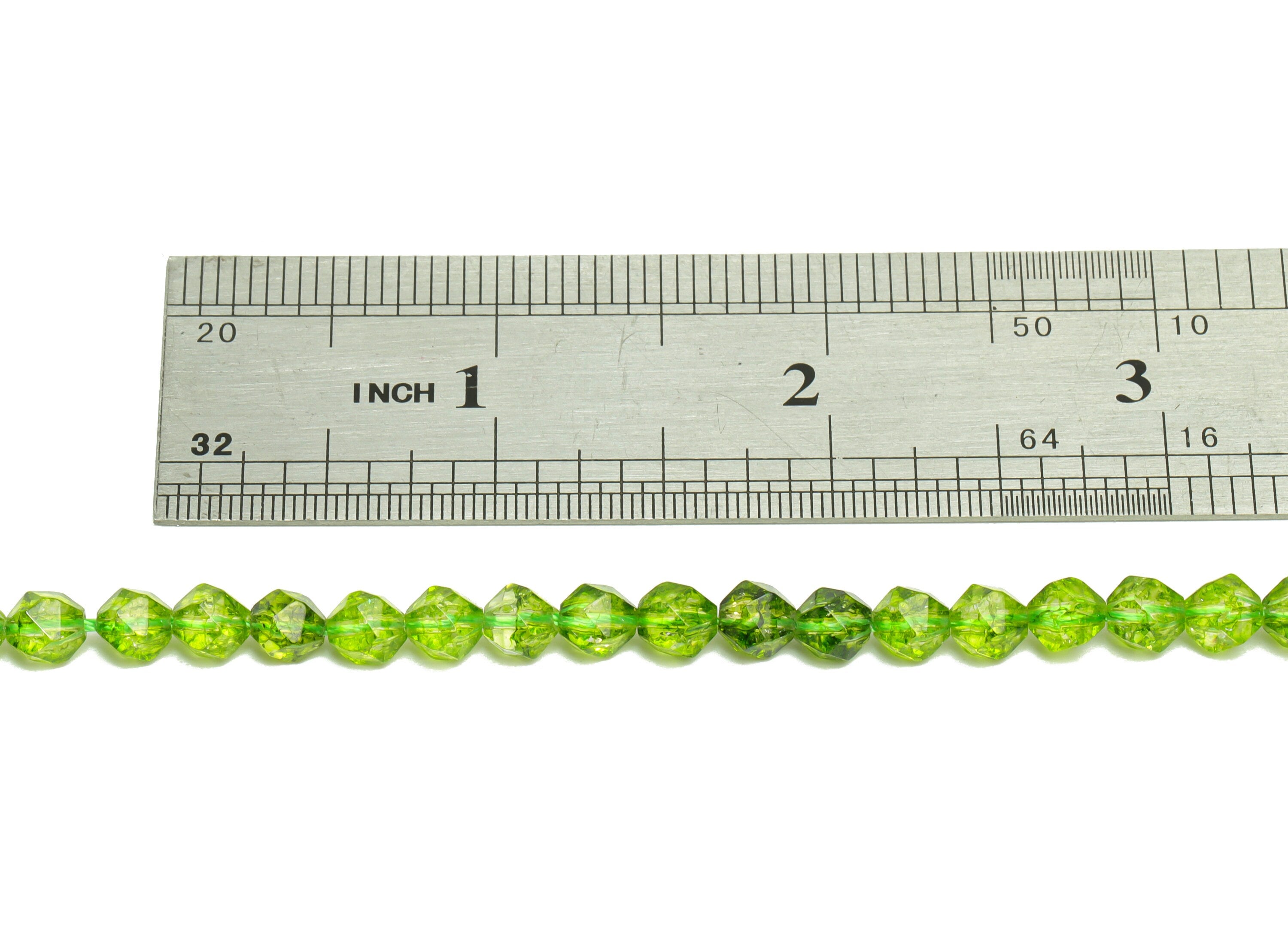 6mm Green Peridot Round Beads - Natural Stone Beads - Gemstone Green Prehnite - 15.5 "/ Strand Faceted Bicone Beads - Crystal Beads - NS2036 - DOMEDBAZAAR