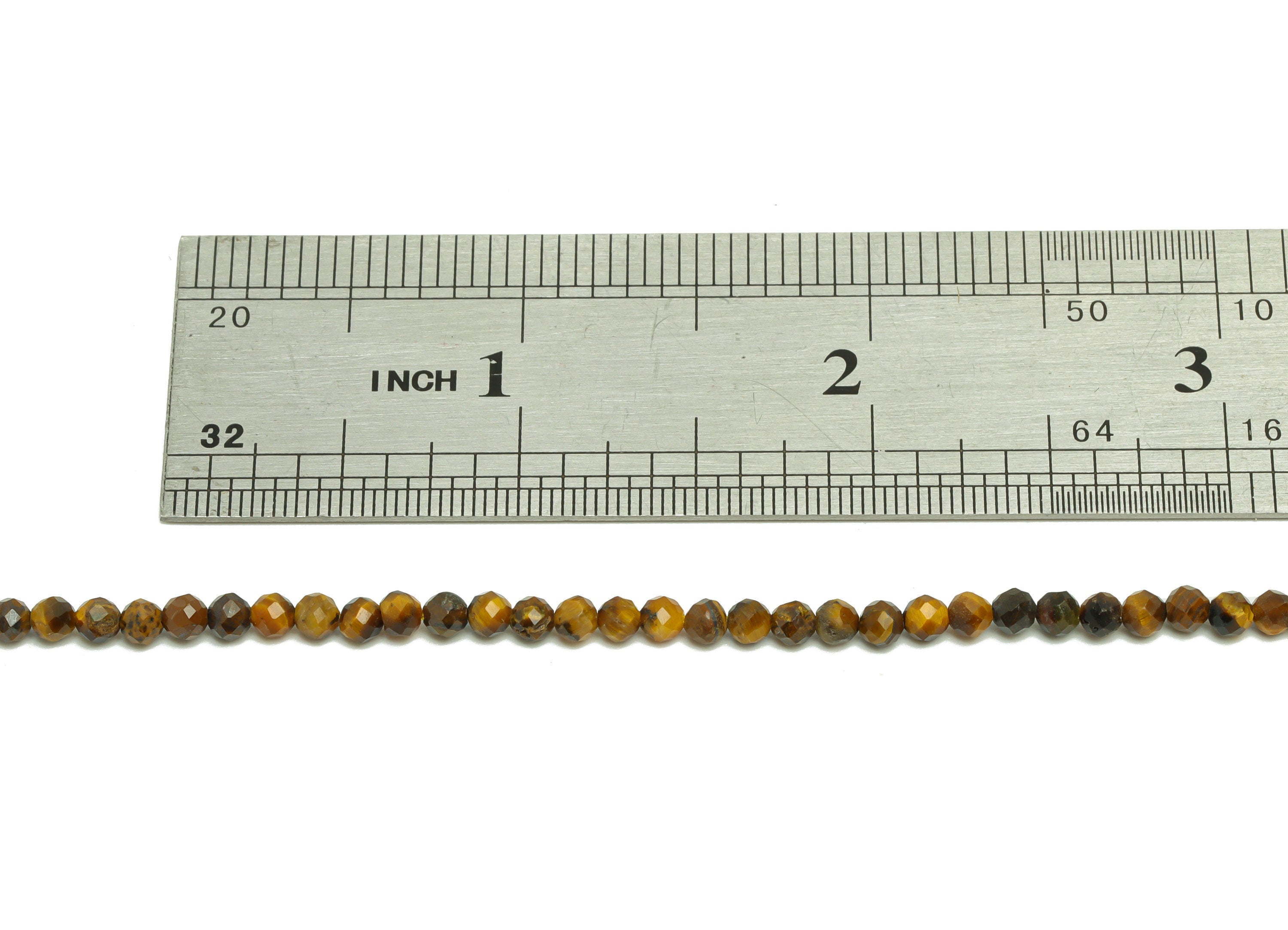 3.3mm Tiger Eye Round Beads - Natural Beads Crystal - Gemstone Tiger Eye Beads - 15.5 "/ Strand Faceted Round Beads - Crystal Bead- NS2069 - DOMEDBAZAAR