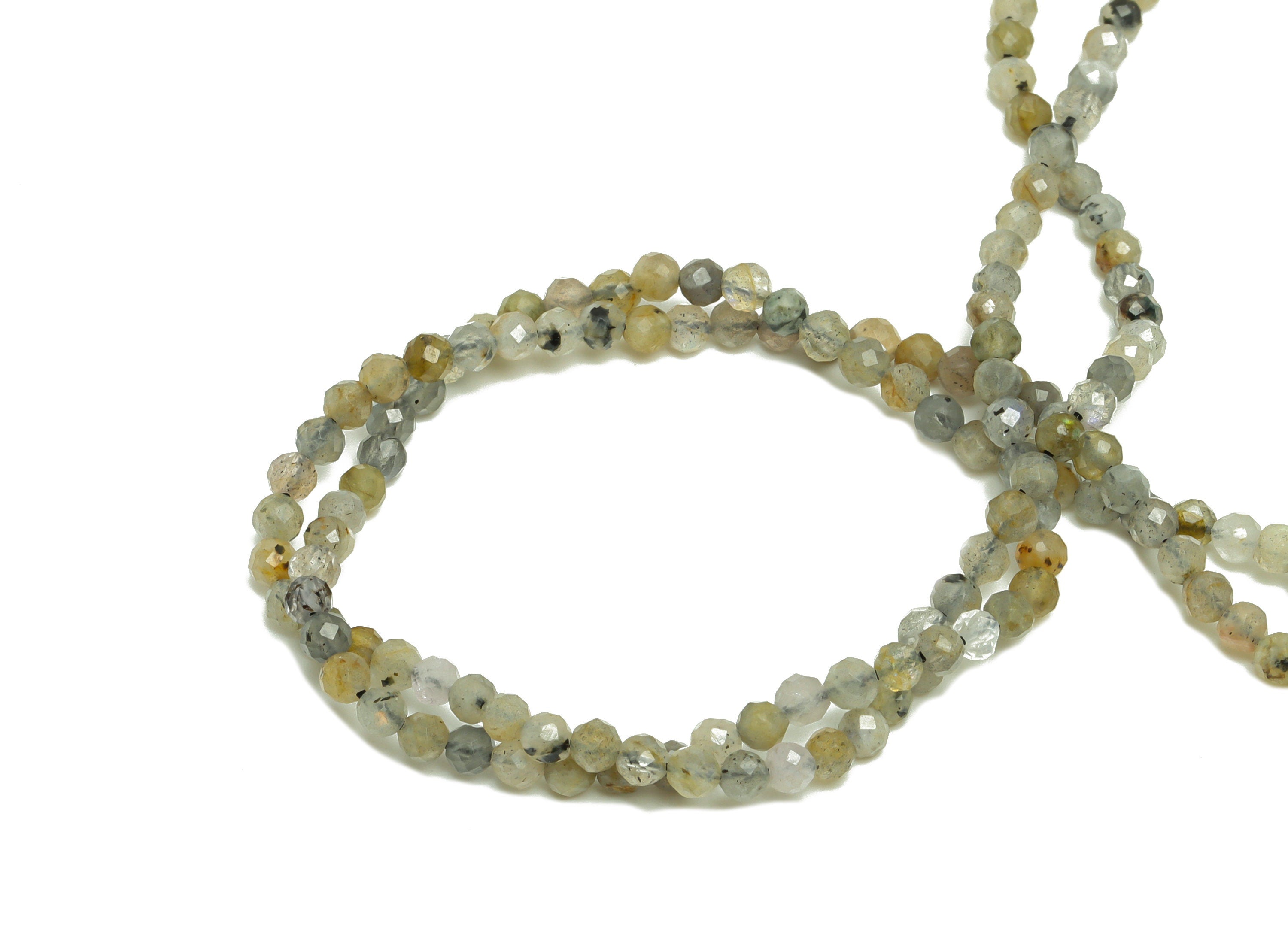 3mm Labradorite Round Beads - Natural Beads Crystal - Gemstone Labradorite Beads - 15.5 "/ Strand Round Faceted Beads - Crystal Bead- NS2080 - DOMEDBAZAAR