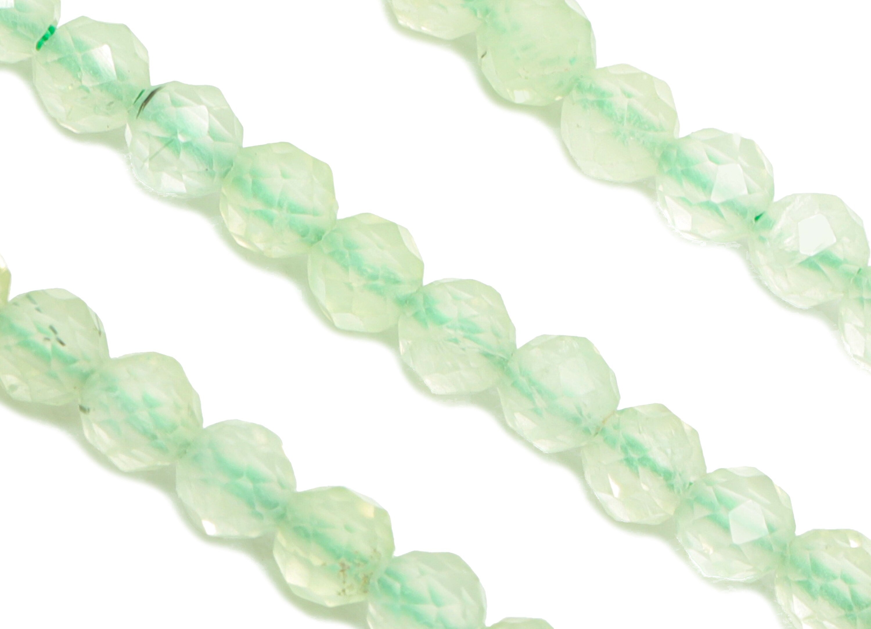 2.5mm Prehnite Round Beads - Natural Stone Crystal - Gemstone Prehnite Beads - 15.5 "/ Strand Faceted Round Beads - Stone Beads - NS2050 - DOMEDBAZAAR