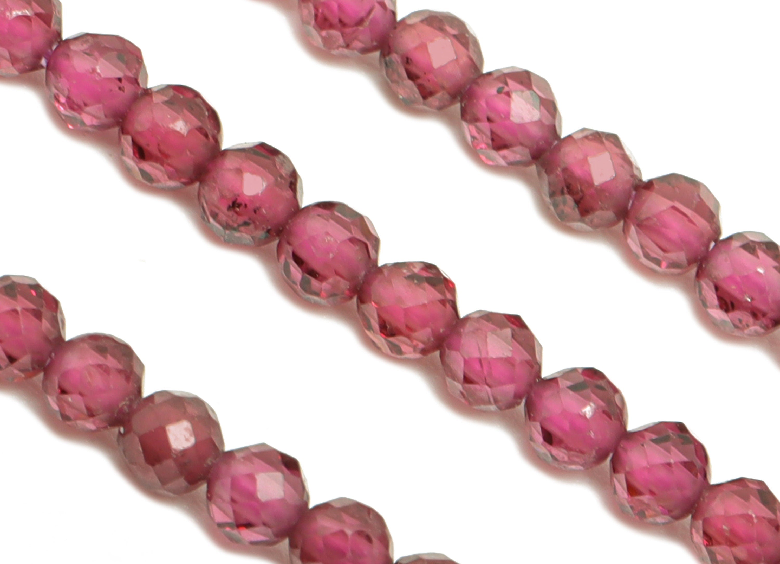 2mm Garnet Round Beads - Natural Stone Crystal - Gemstone Garnet Beads - 15.5 "/ Strand Faceted Round Beads - Stone Beads - NS2045 - DOMEDBAZAAR