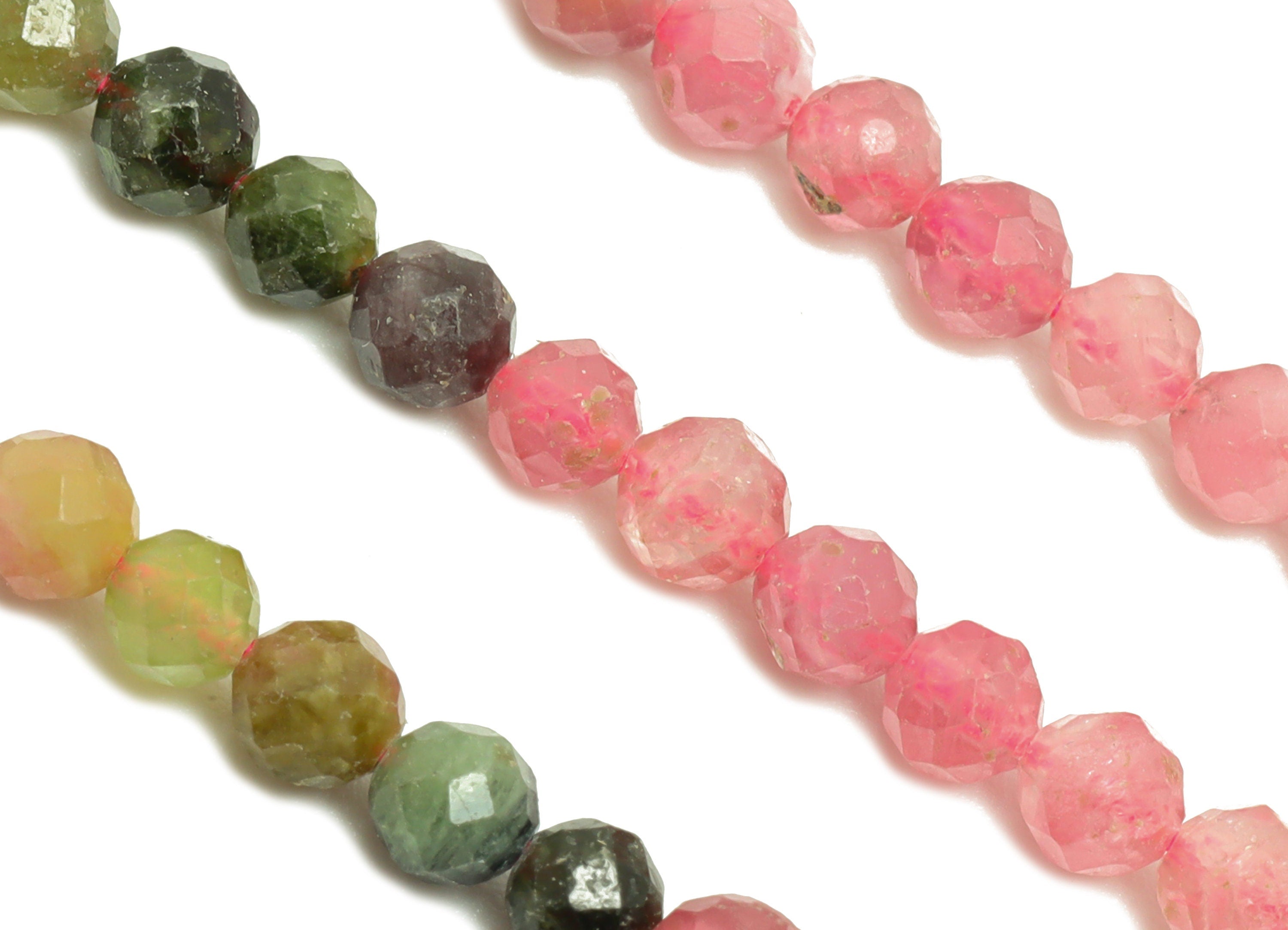 3.5mm Tourmaline Round Beads - Natural Stone Crystal - Gemstone Tourmaline Beads - 15.5 "/ Strand Faceted Round Beads - Stone Beads - NS2049 - DOMEDBAZAAR