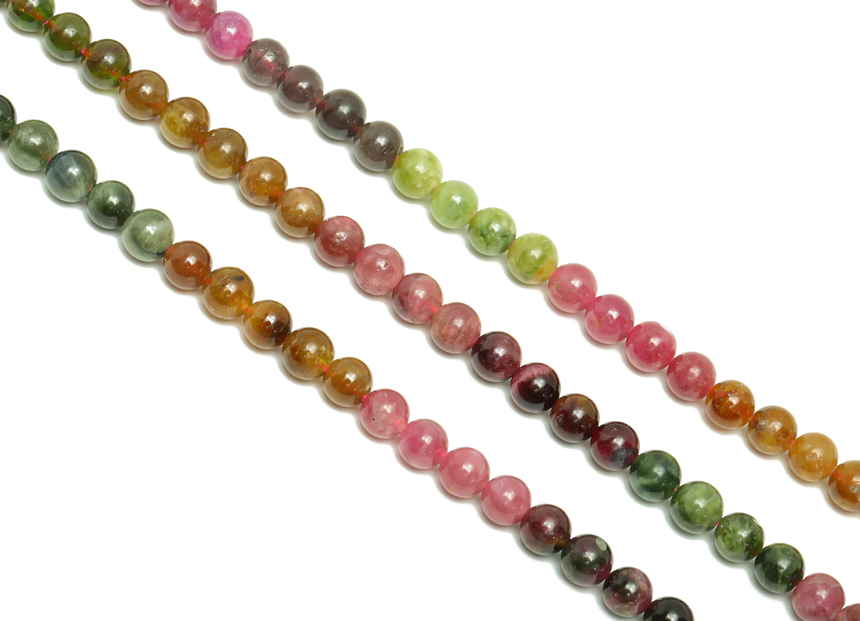 6mm Tourmaline Round Beads - Gemstone Tourmaline Beads - 15.5 "/ Strand Round Beads - Natural Stone Beads - Natural Stone Crystal - NS2044 - DOMEDBAZAAR