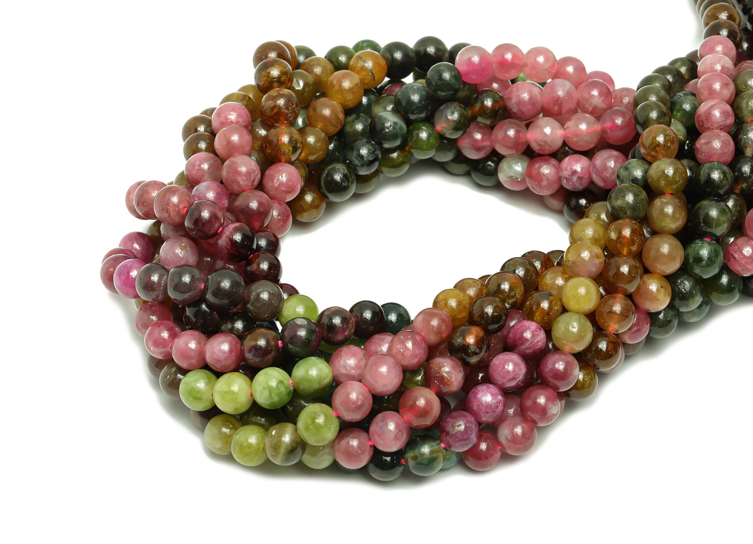6mm Tourmaline Round Beads - Gemstone Tourmaline Beads - 15.5 "/ Strand Round Beads - Natural Stone Beads - Natural Stone Crystal - NS2044 - DOMEDBAZAAR